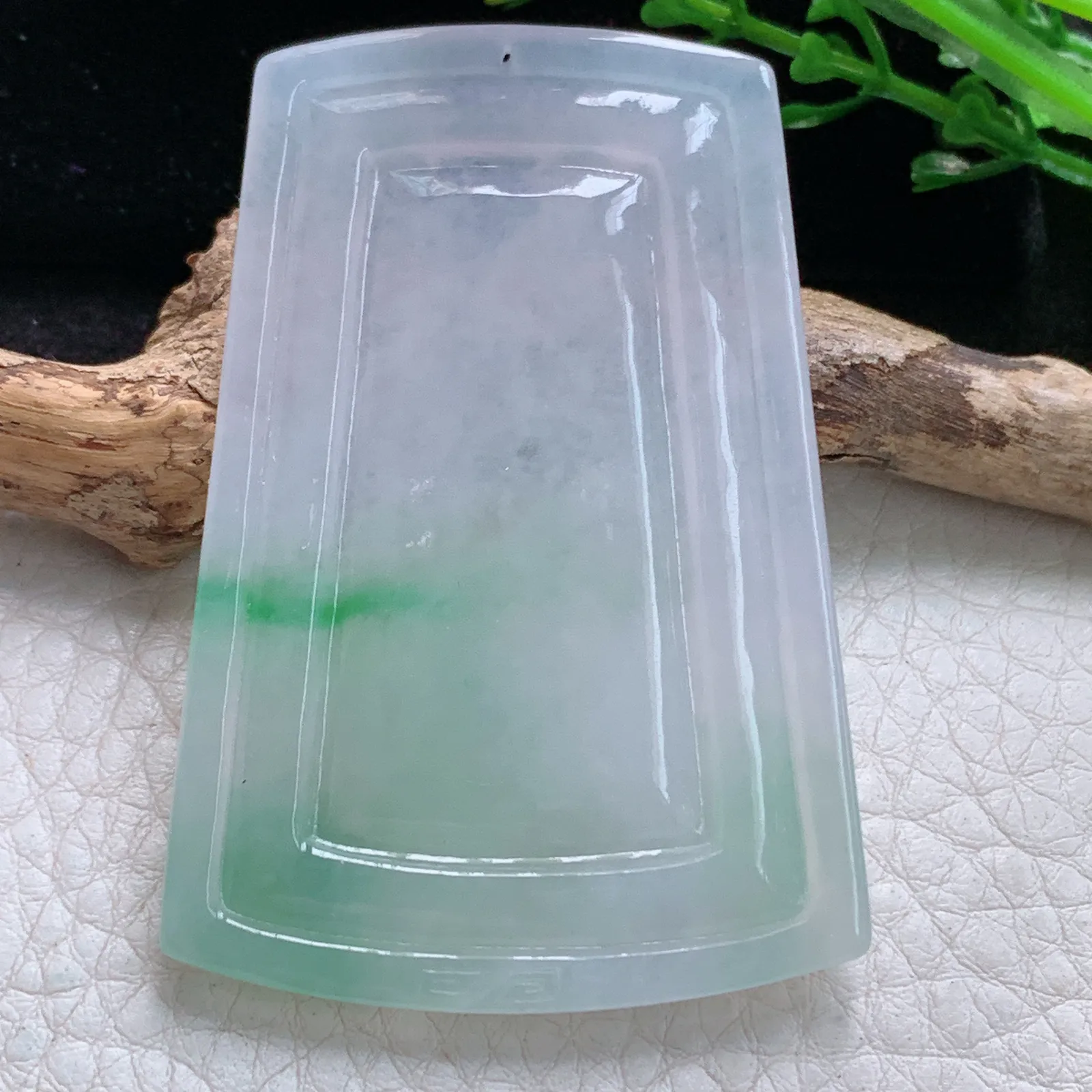 gp实拍60.5*41.5*5.5缅甸翡翠a货精雕冰飘阳绿大好河山 山水玉吊坠 玉挂件