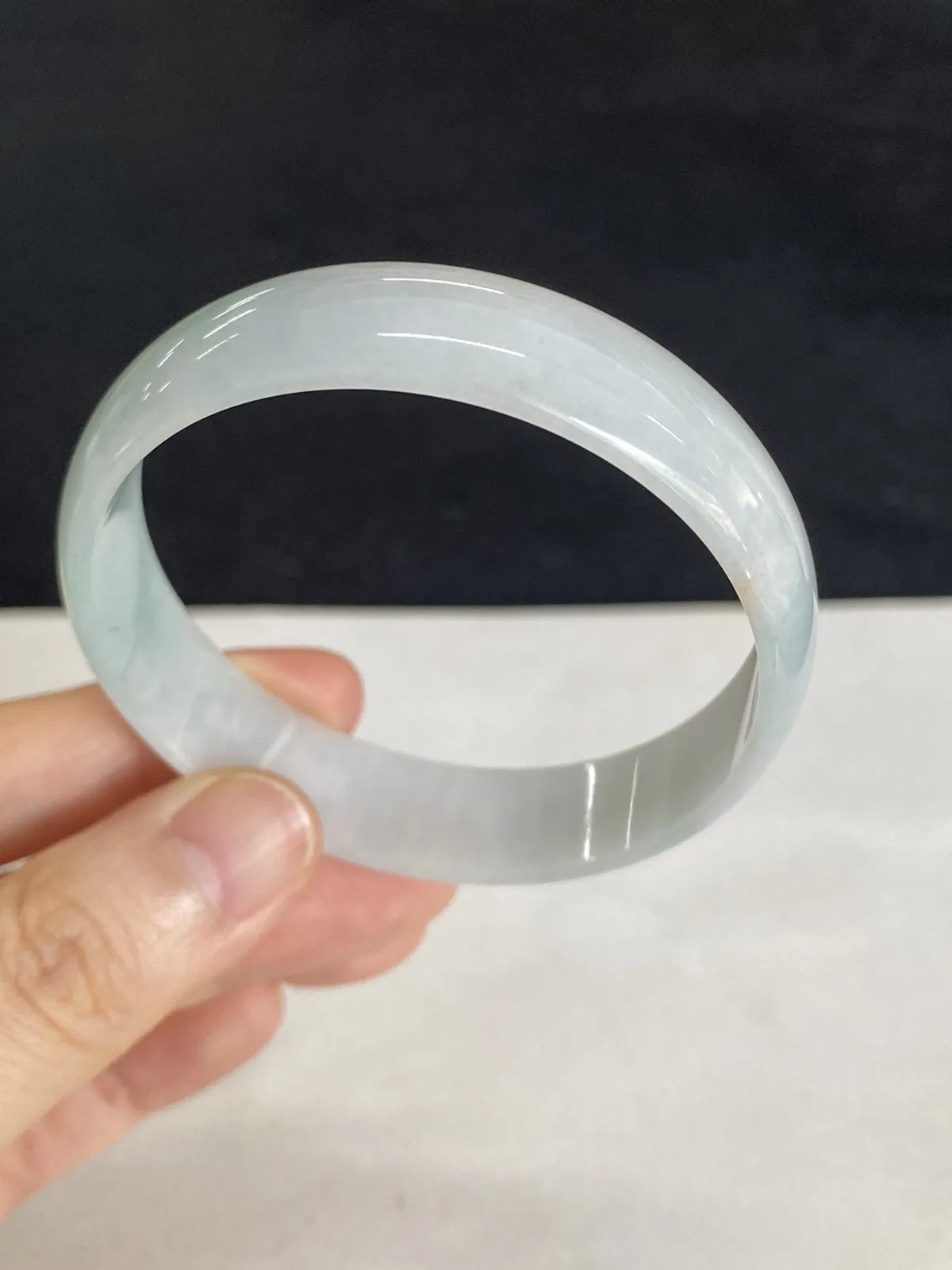 正圈53圈口，翡翠手镯