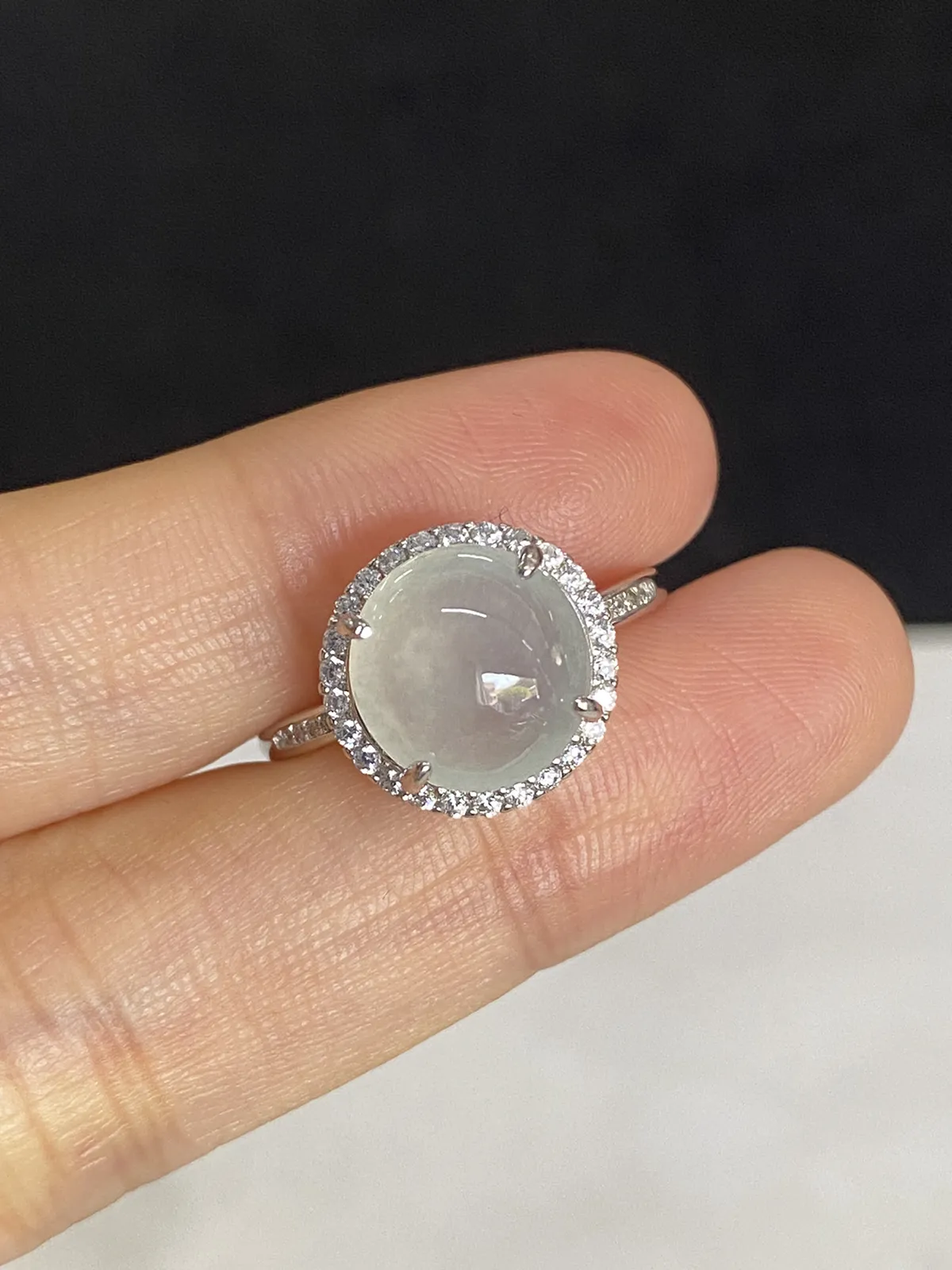 翡翠女戒，印记：S925