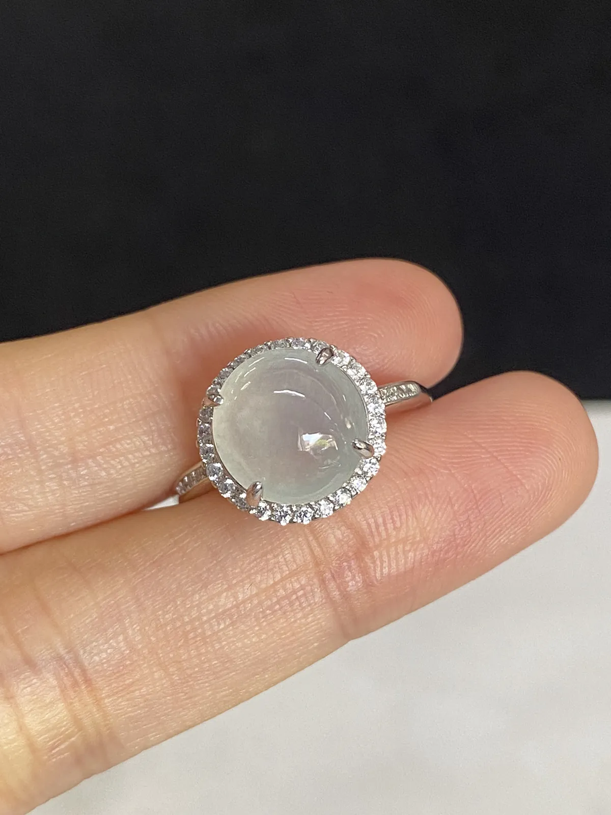 翡翠女戒，印记：S925