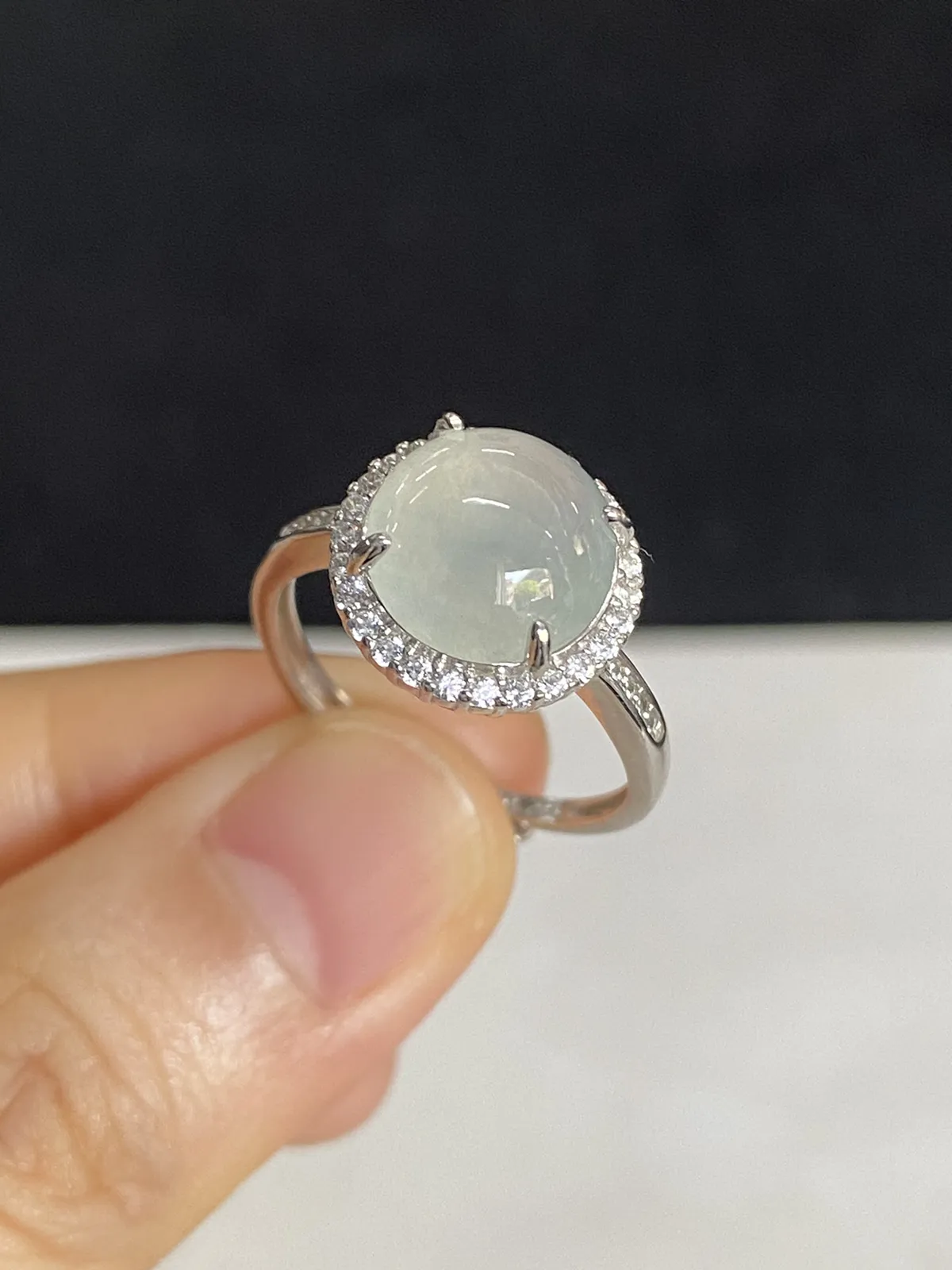 翡翠女戒，印记：S925