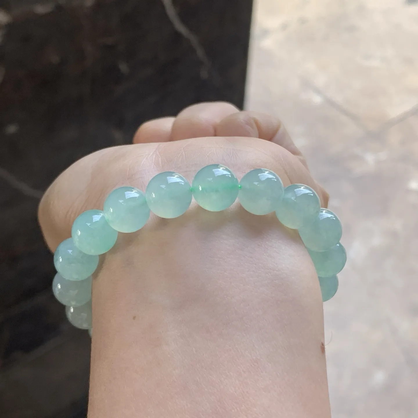 冰晴绿珠串^_^冰透 清新