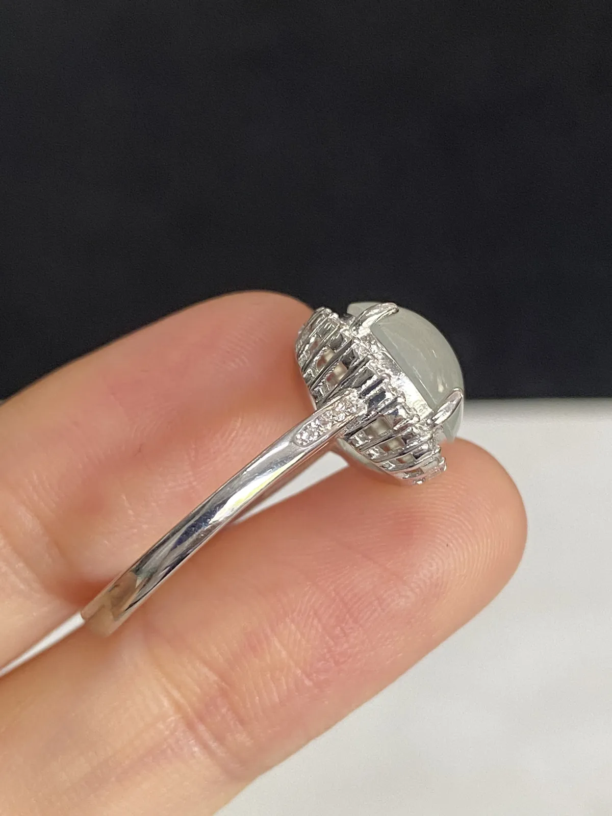 翡翠女戒，印记：S925