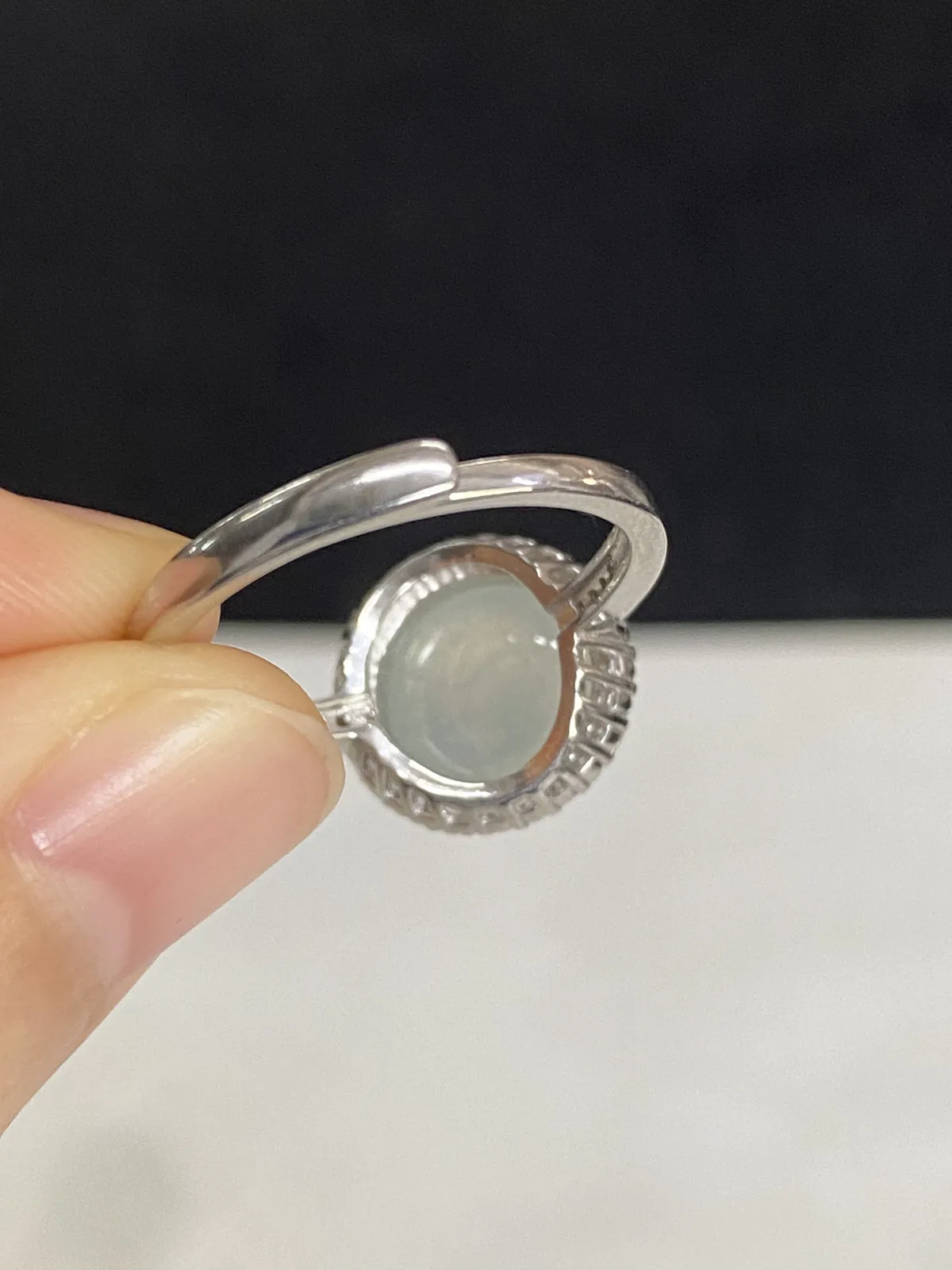 翡翠女戒，印记：S925