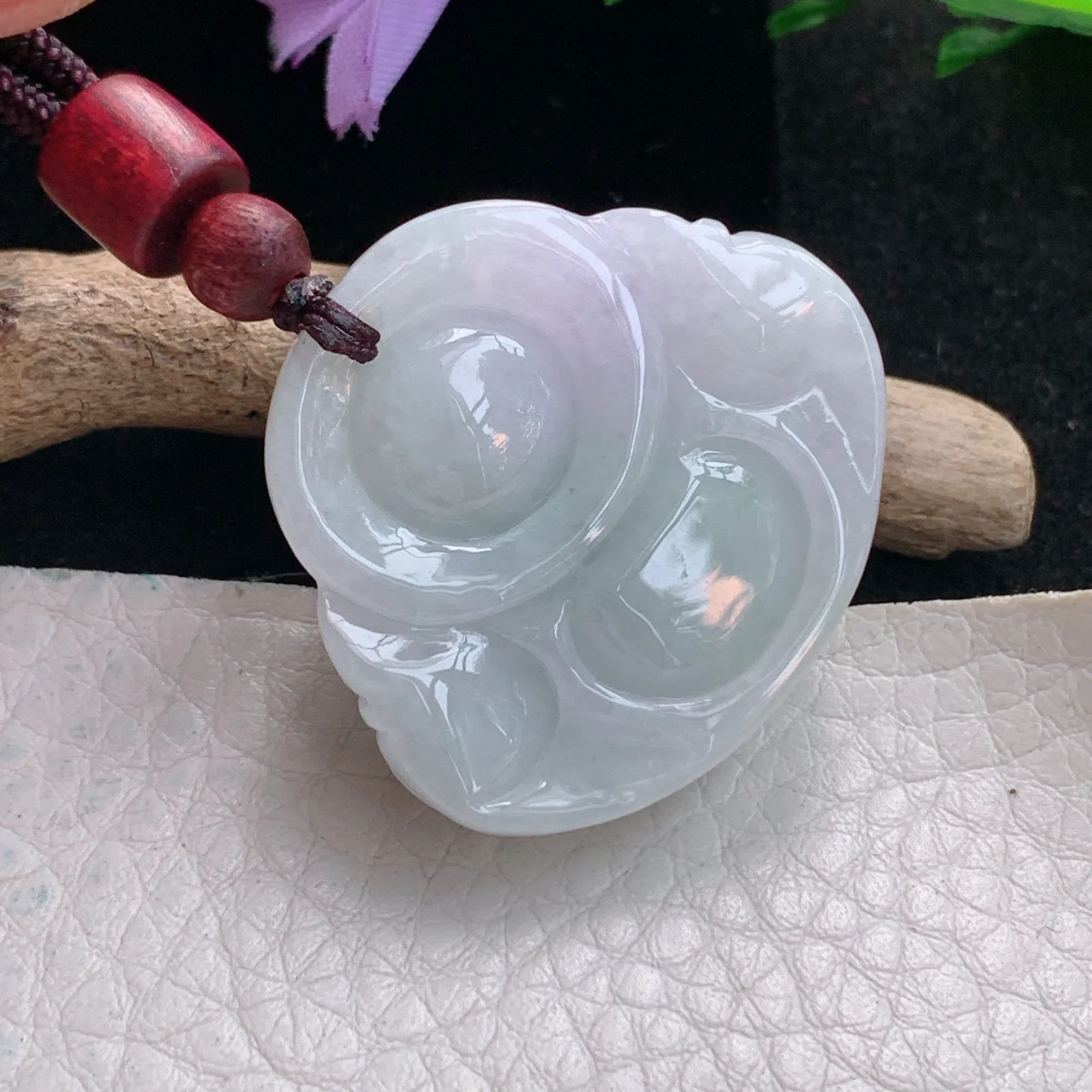 zen自然光31.6*33.8*12.5缅甸翡翠a货饱满飘绿佛公 弥勒佛玉吊坠 玉挂件