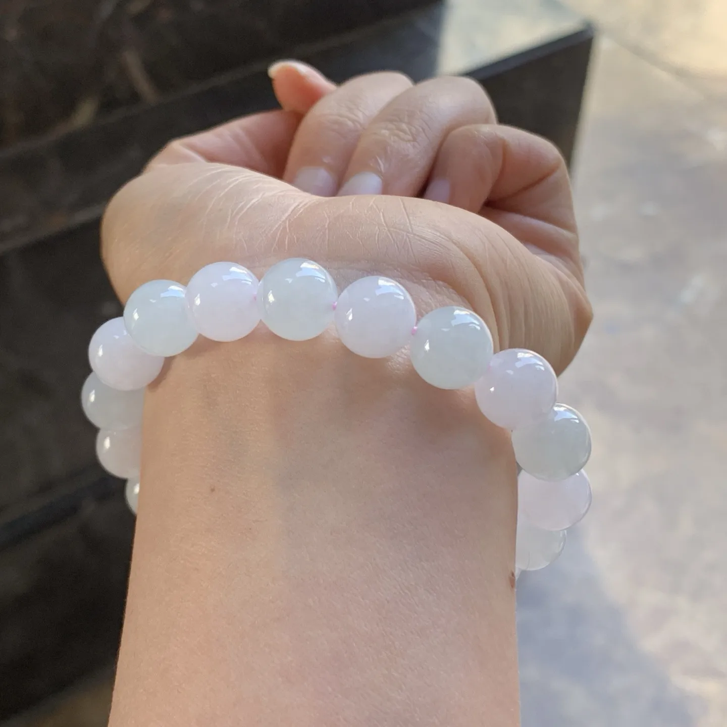 糯种手串^_^玉质温润 清新 干净