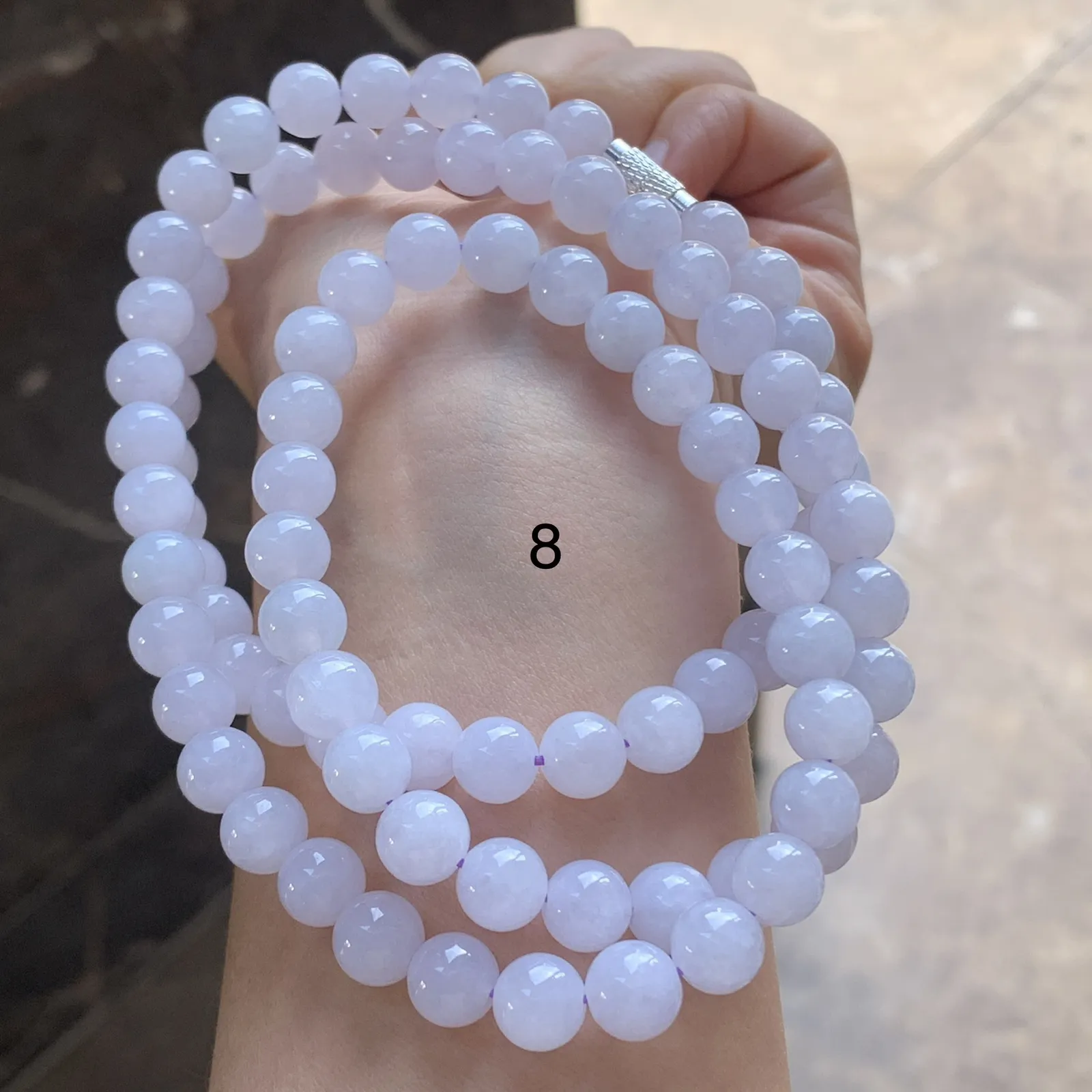 紫罗兰珠链^_^玉质温润 细腻