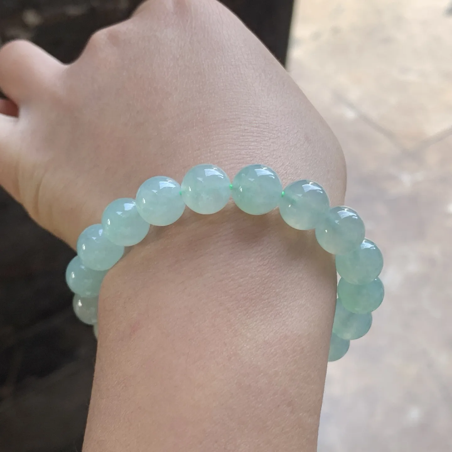 冰晴绿珠串^_^冰透 清新