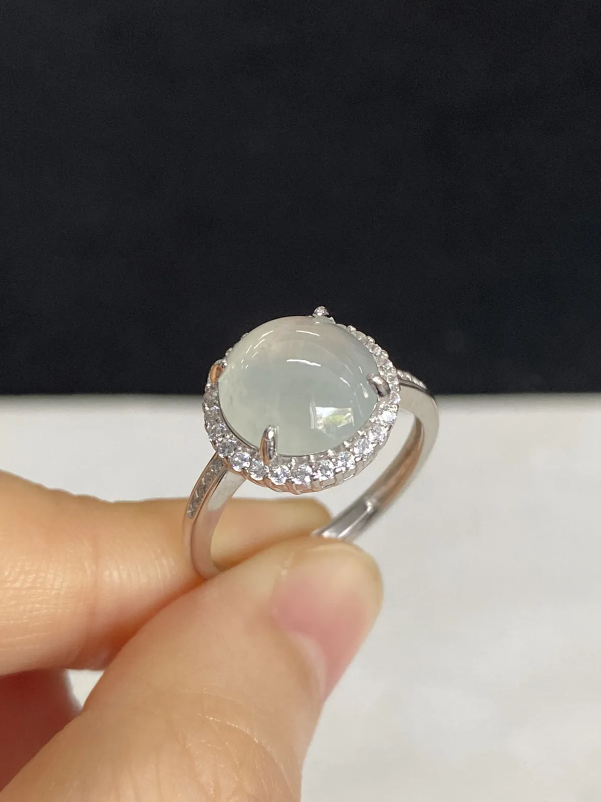 翡翠女戒，印记：S925