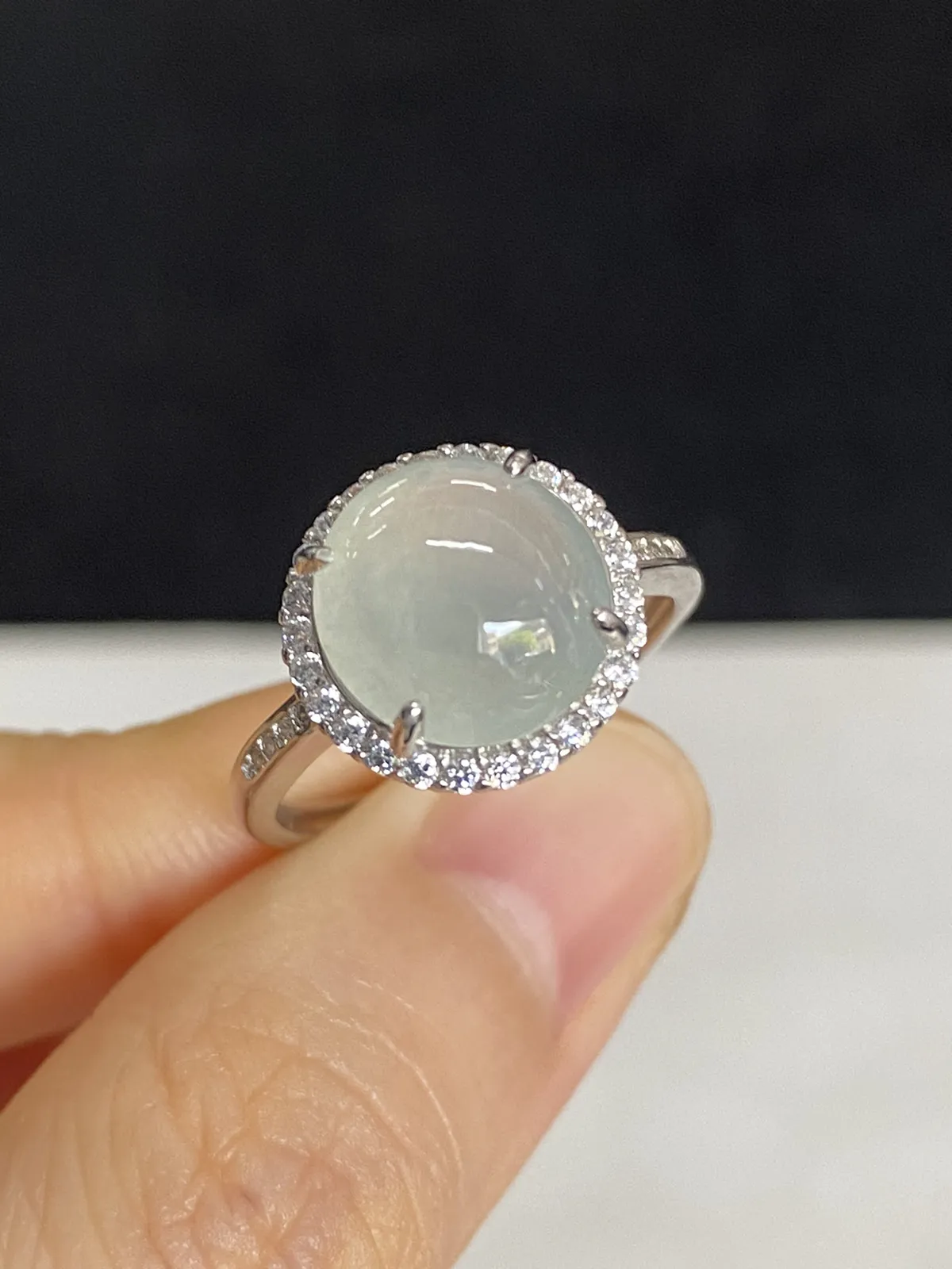 翡翠女戒，印记：S925