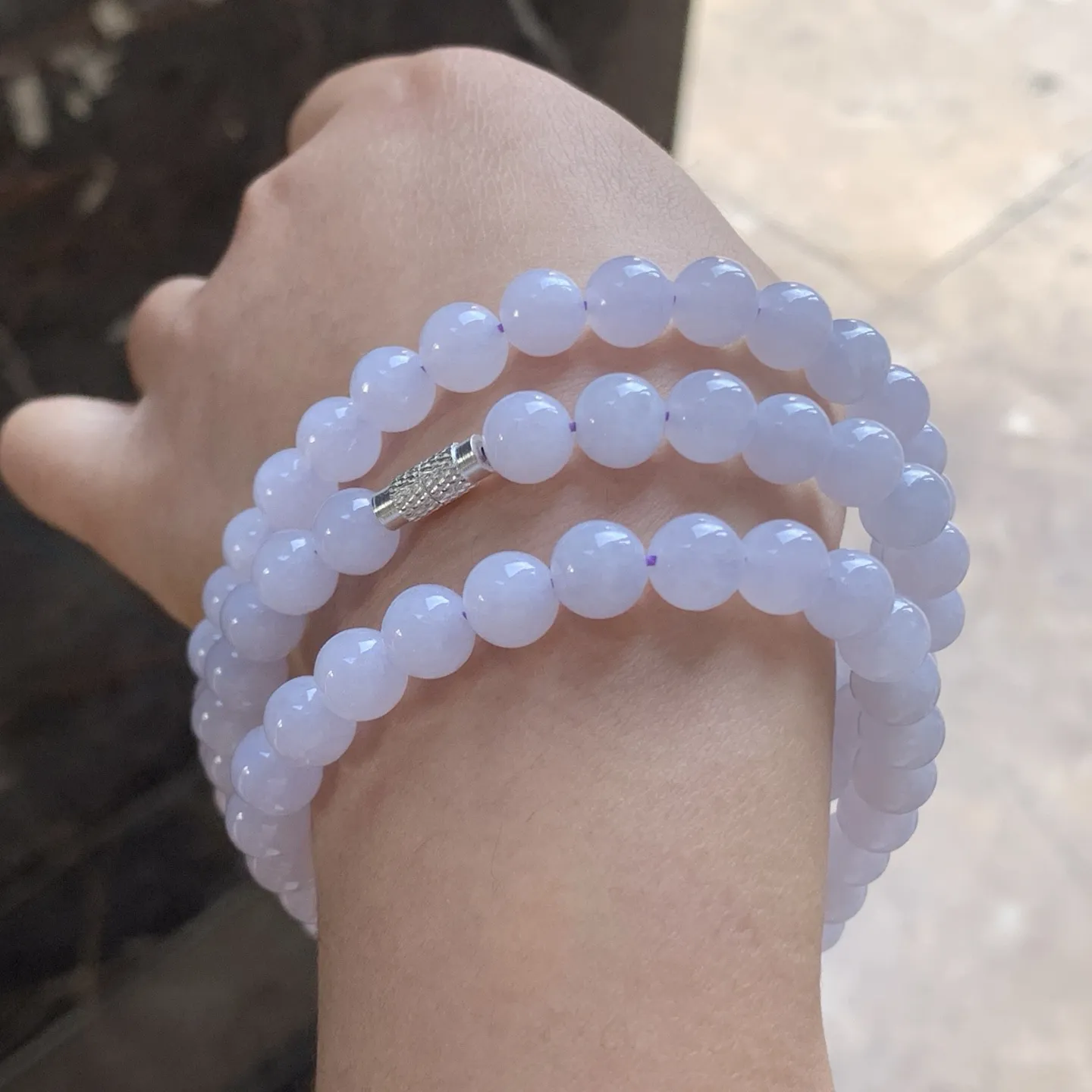 紫罗兰珠链^_^玉质温润 细腻