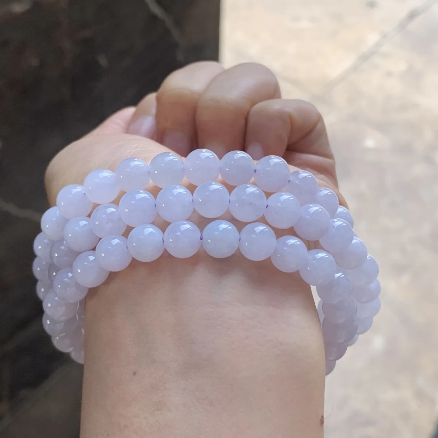 紫罗兰珠链^_^玉质温润 细腻