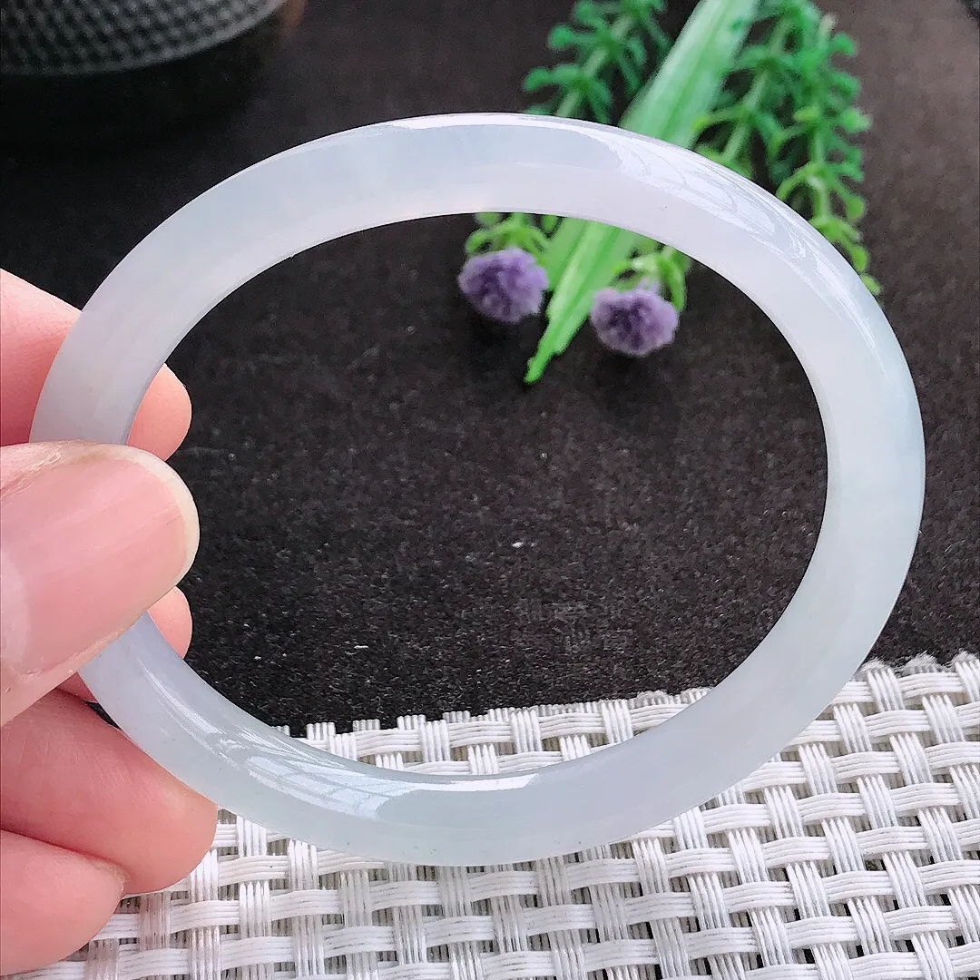 天然A货翡翠55/50/7.6/7.2老坑冰透果冻胶冰晴贵妃手镯翡翠玉镯