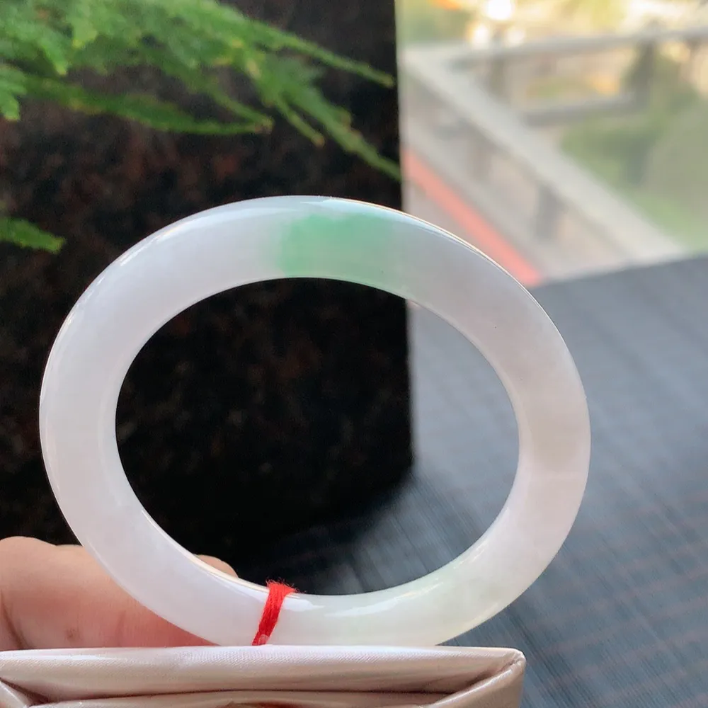 圆条冰糯春彩 无瑕 尺寸:53.3/9.1 冰润🥰🥰