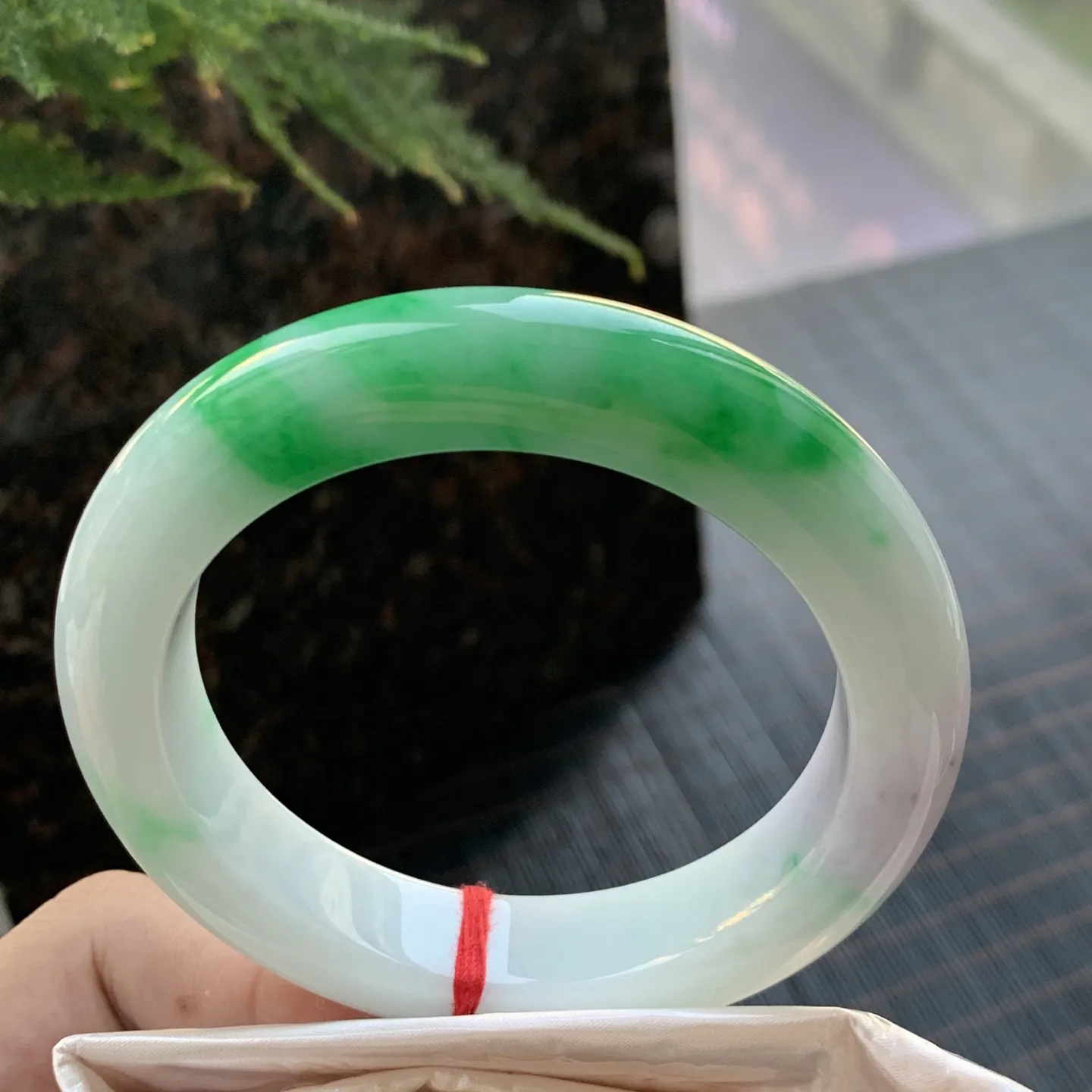 正圈一大节阳绿 无瑕 尺寸:57.8/13/10.4 色好