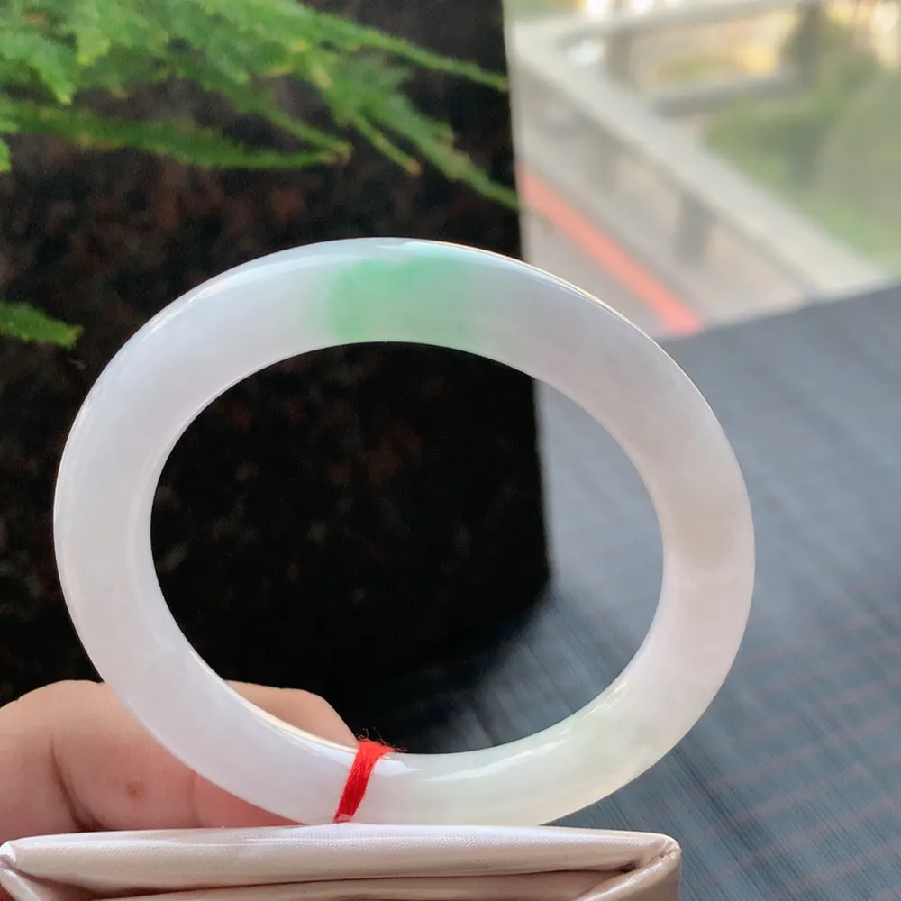 圆条冰糯春彩 无瑕 尺寸:53.3/9.1 冰润🥰🥰