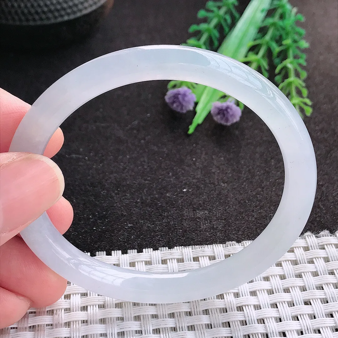 天然A货翡翠55/50/7.6/7.2老坑冰透果冻胶冰晴贵妃手镯翡翠玉镯