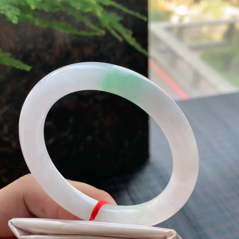 圆条冰糯春彩 无瑕 尺寸:53.3/9.1 冰润🥰🥰