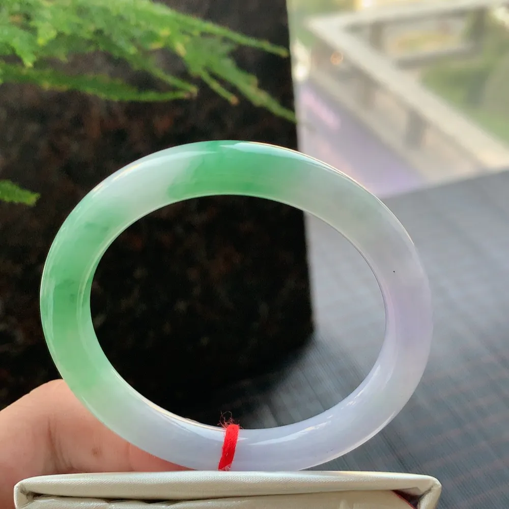 圆条冰糯春彩 无瑕 尺寸:52.7/8.4/8.1 色好