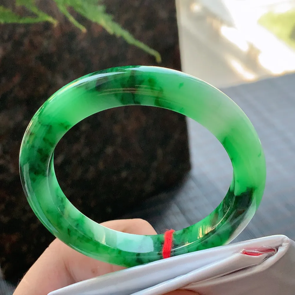 正圈满圈辣绿 无瑕 尺寸:53.1/9.3/9.1 色辣🥰🥰