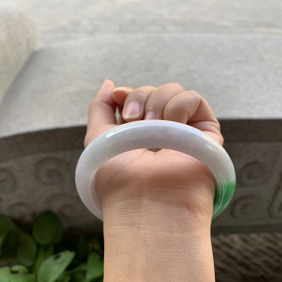 大圈口 59.6-12.7-8.8【辣绿正圈手镯】正圈59 60可戴