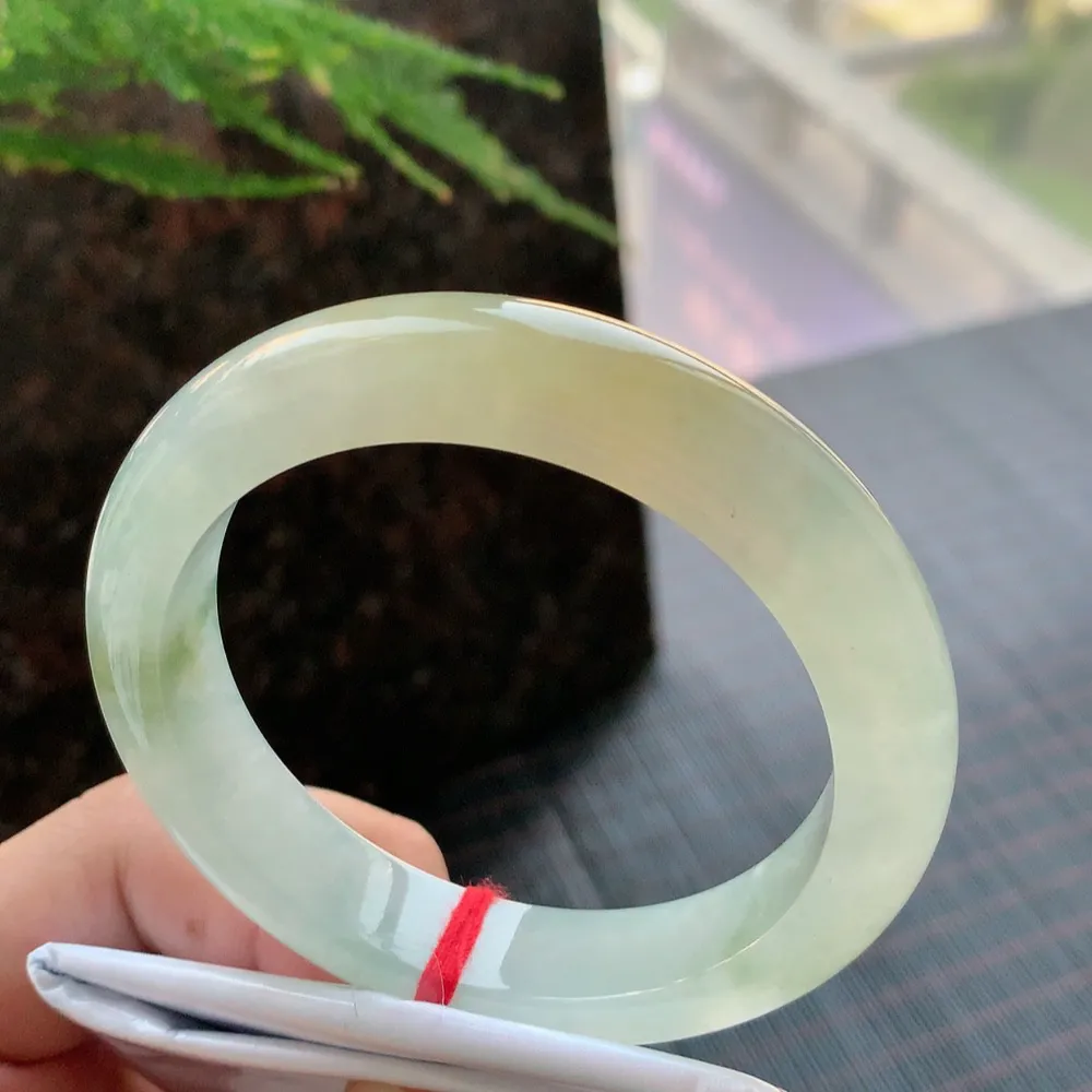 正圈高冰黄翡 无瑕 尺寸:58.1/12.6/9.1种色兼备