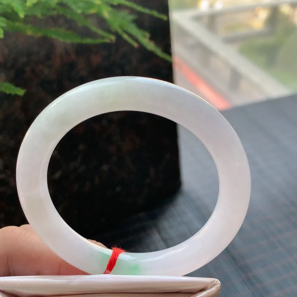 圆条冰糯春彩 无瑕 尺寸:53.3/9.1 冰润🥰🥰