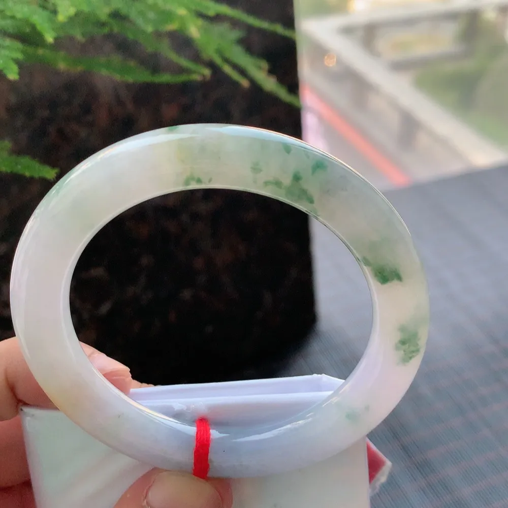 圆条冰双彩飘花 无瑕 尺寸:55.7/10.1 超美🥰🥰