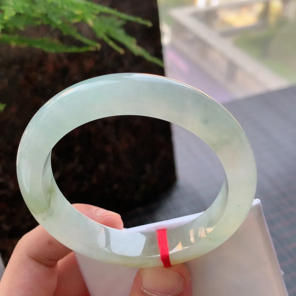 正圈高冰黄翡 无瑕 尺寸:58.1/12.6/9.1种色兼备