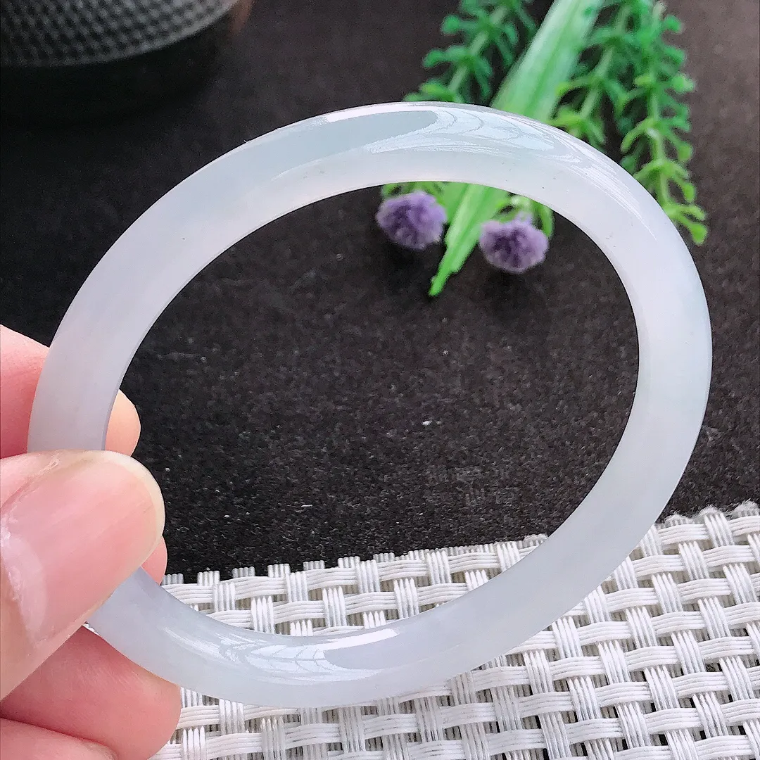 天然A货翡翠55/50/7.6/7.2老坑冰透果冻胶冰晴贵妃手镯翡翠玉镯