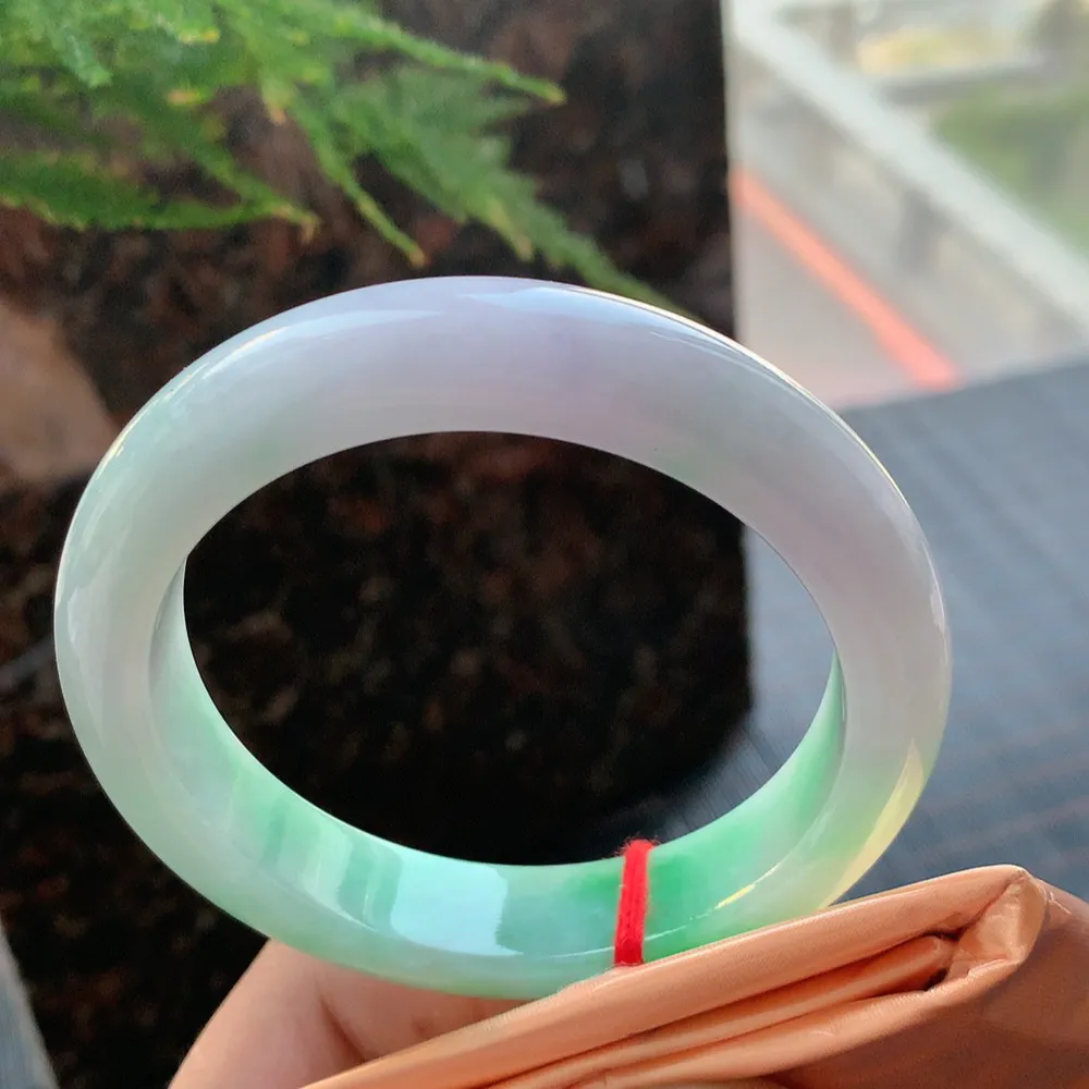 正圈冰糯春彩 无瑕 尺寸:56.1/12.5/8.6 超美