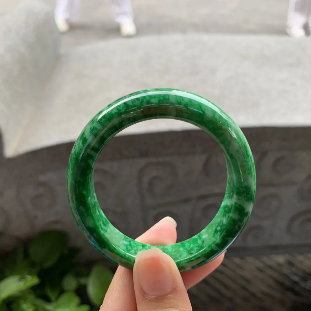 小圈口 52.6-46.5-11.8-8.4【满绿贵妃手镯】贵妃52 53可戴