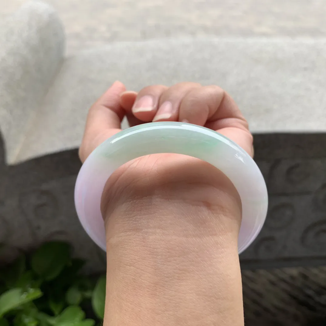 圈口54.2-11.2 冰春彩圆条手镯】圆条54 55可戴