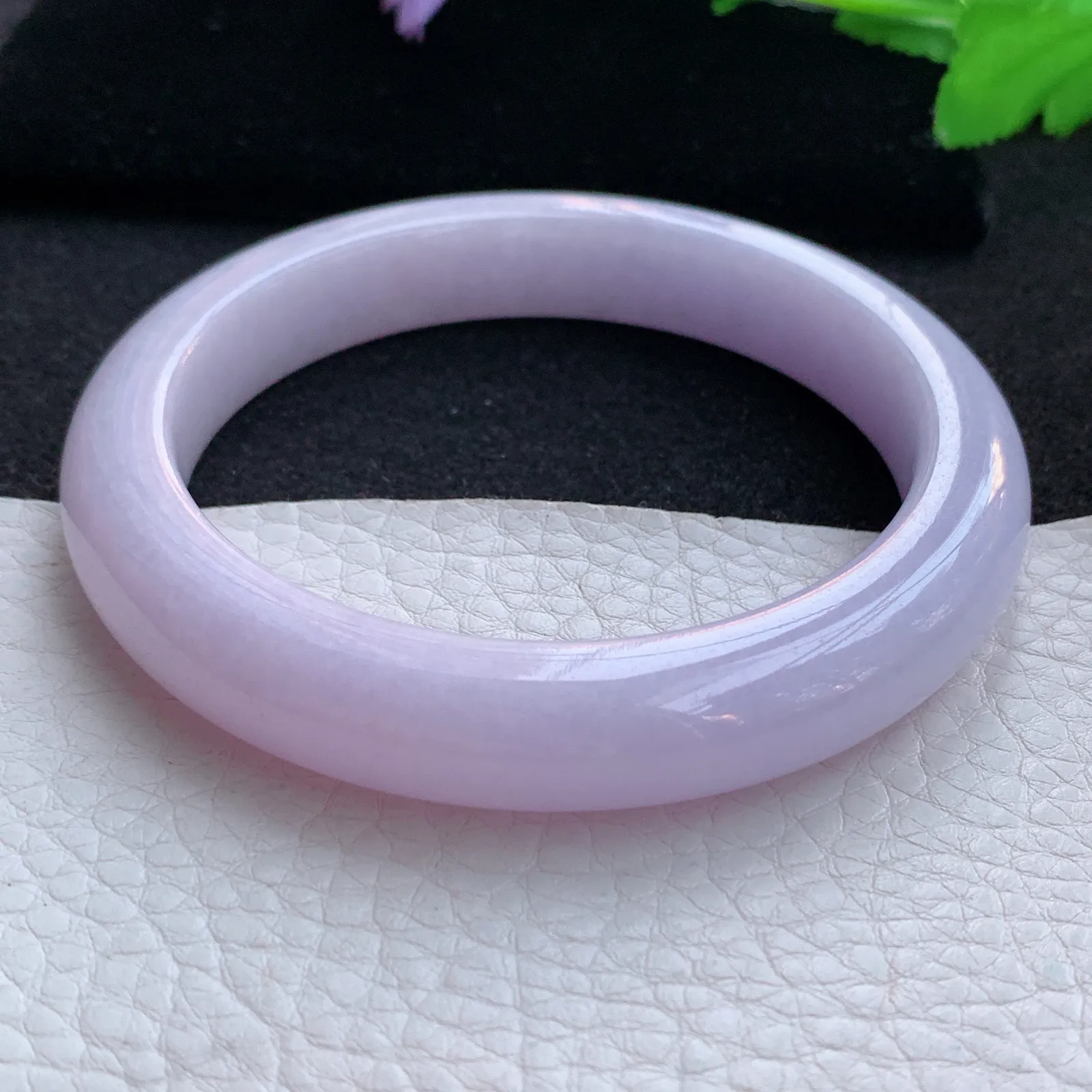 nr大圈口61.5*11.6*9.8平安镯 翡翠a货玉手镯粉紫罗兰宽边珠宝玉手环