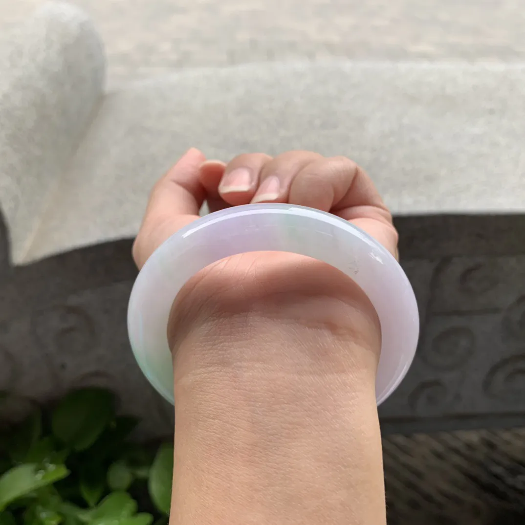 圈口54.2-11.2 冰春彩圆条手镯】圆条54 55可戴