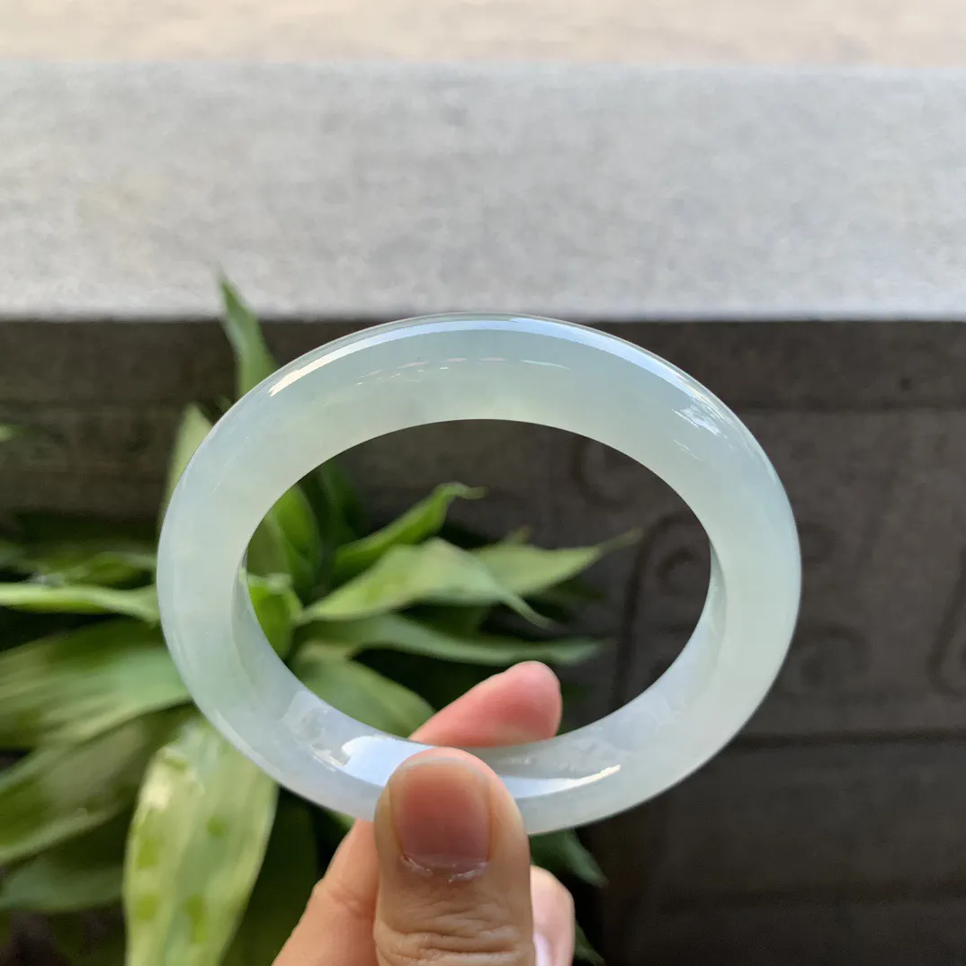 圈口57.3-11.7-9.7 【冰种晴正圈手镯】正圈57 58可戴