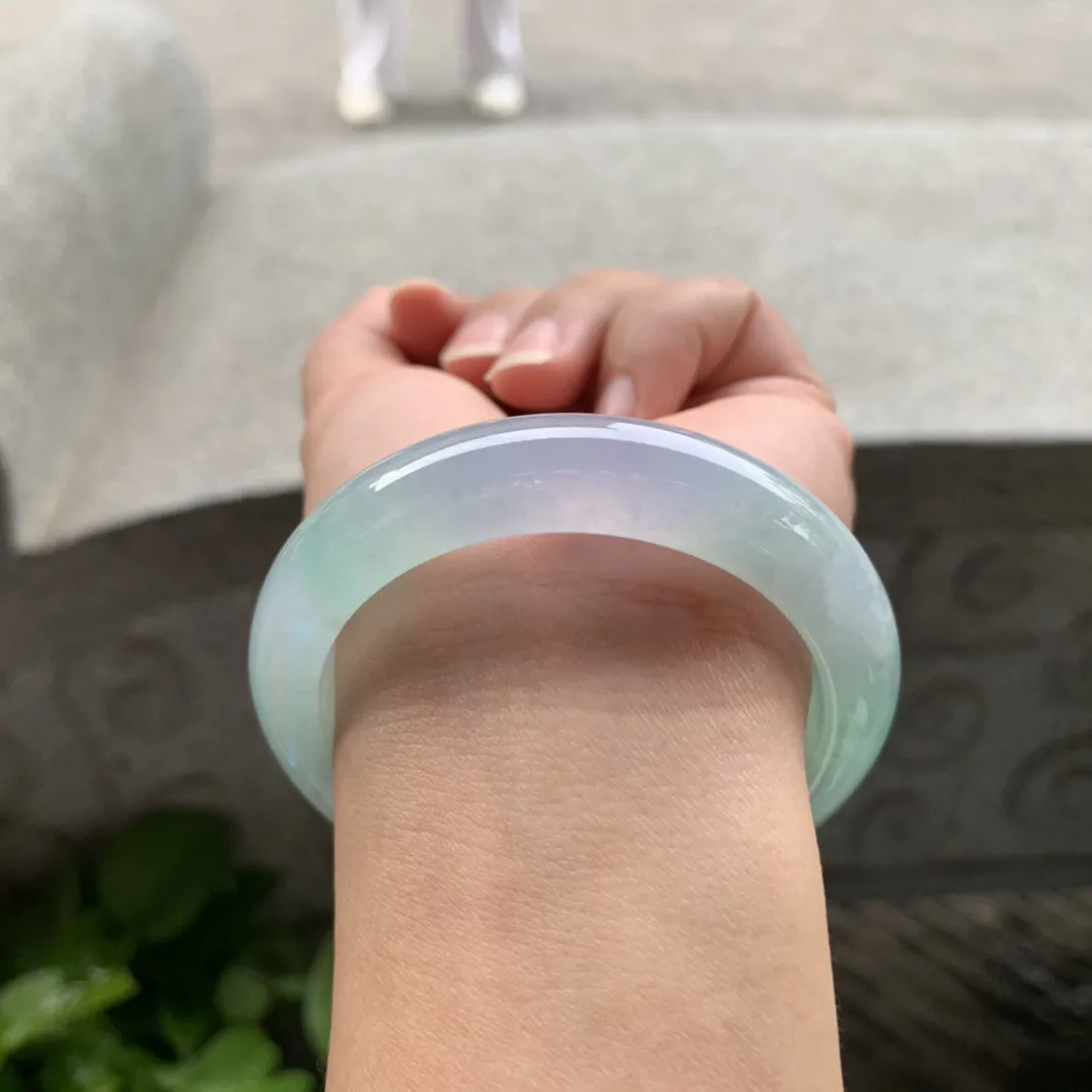 小圈口52.2-12.4-8.4 【冰春彩正圈手镯】正圈52 53可戴