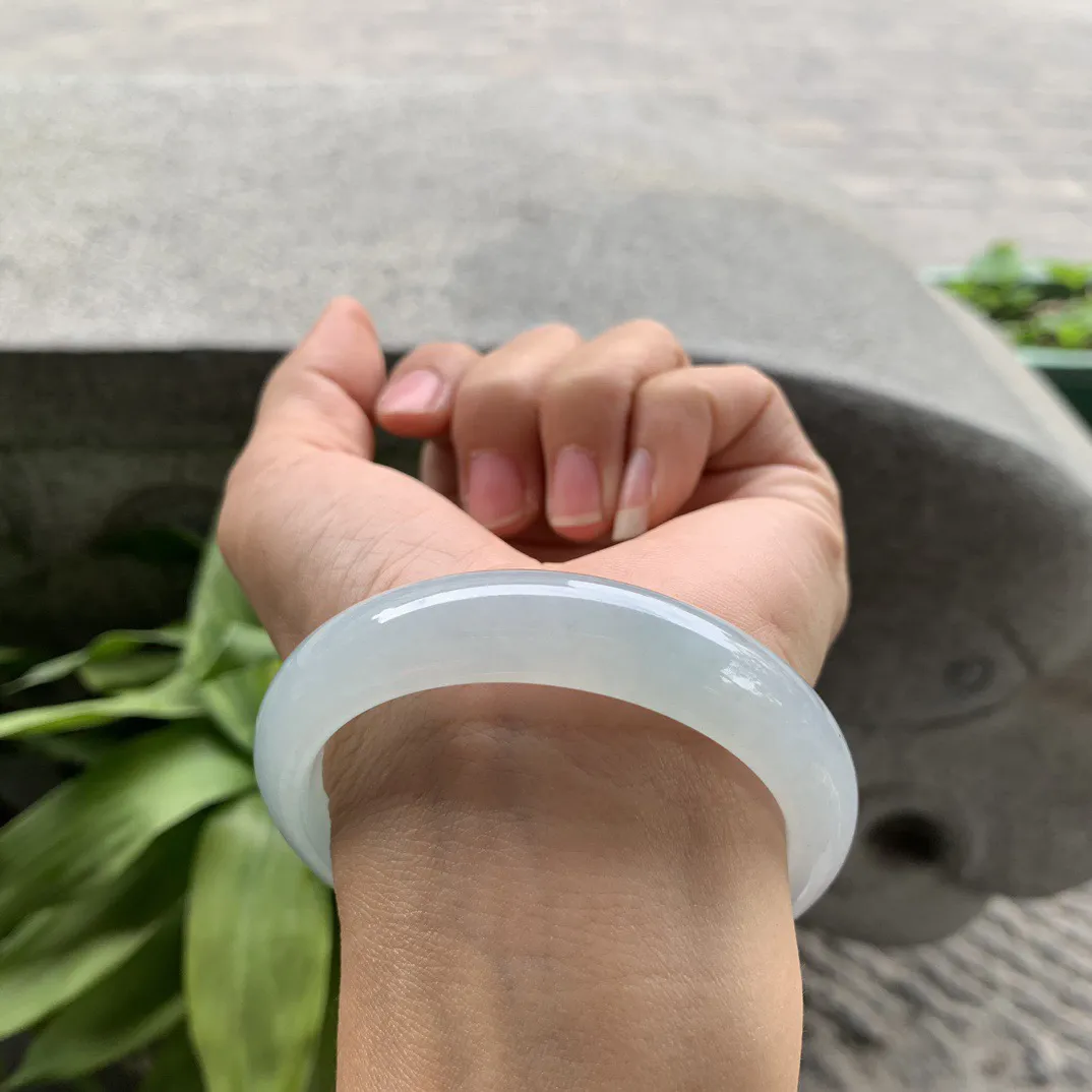 圈口55.2-12.6-8.1 【冰种正圈手镯】正圈55 56可戴