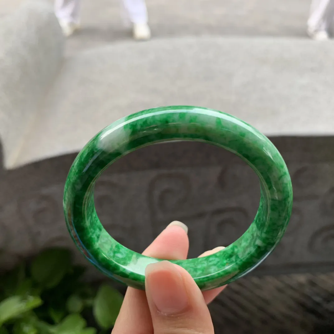 小圈口 52.6-46.5-11.8-8.4【满绿贵妃手镯】贵妃52 53可戴