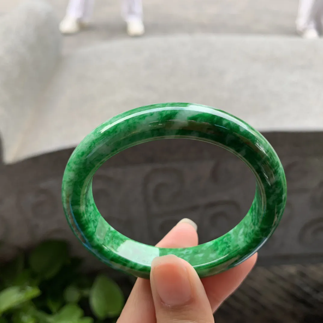 小圈口 52.6-46.5-11.8-8.4【满绿贵妃手镯】贵妃52 53可戴