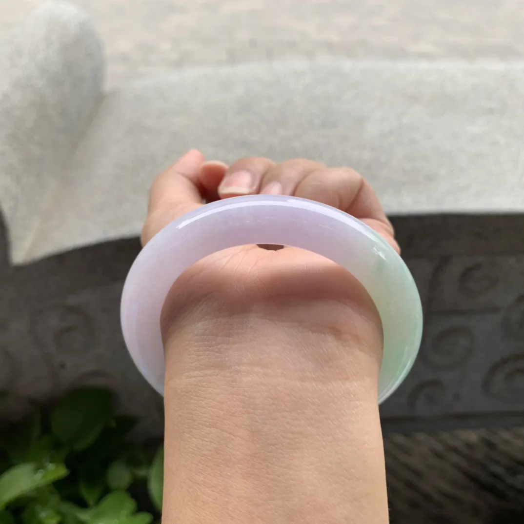 圈口54.2-11.2 冰春彩圆条手镯】圆条54 55可戴