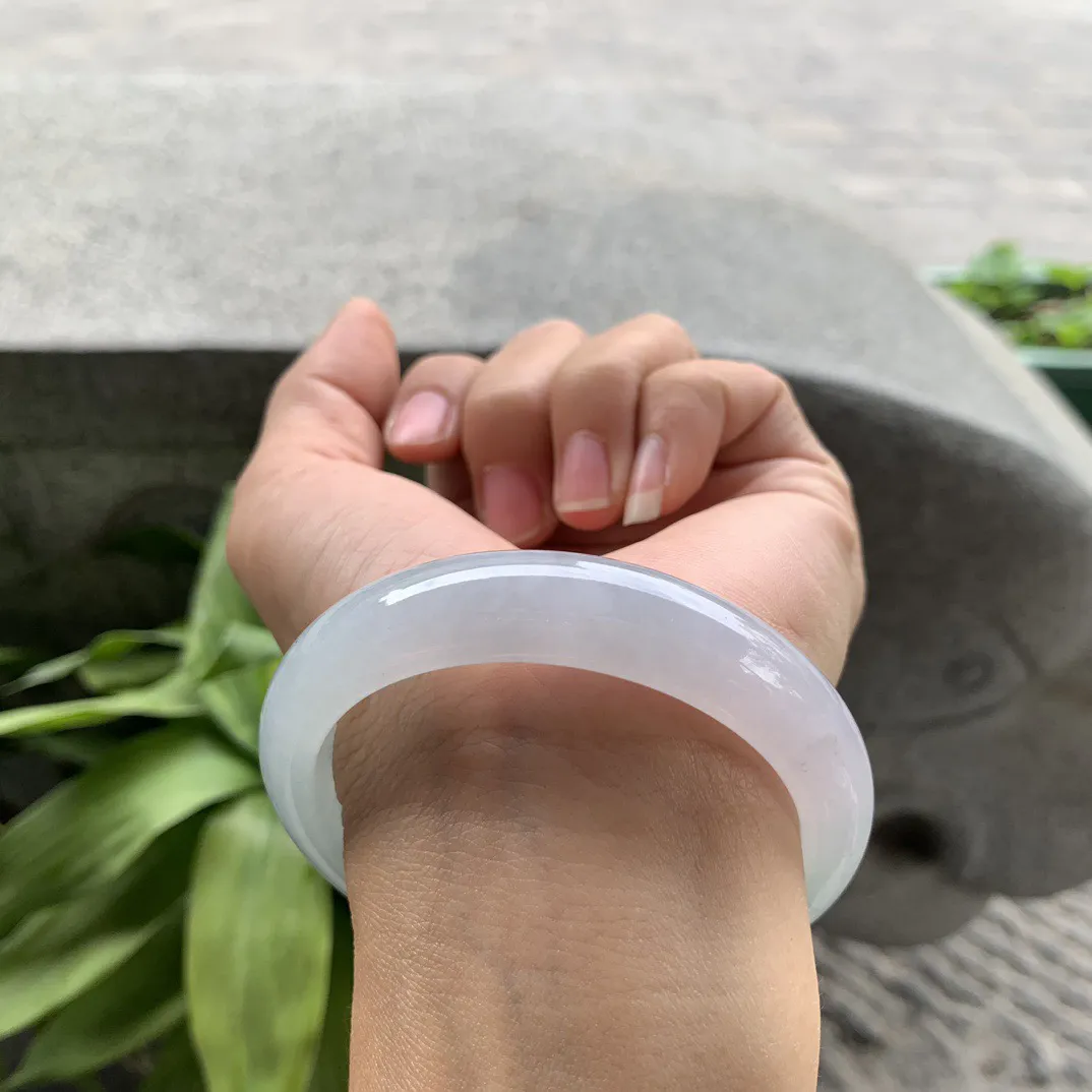 圈口55.2-12.6-8.1 【冰种正圈手镯】正圈55 56可戴