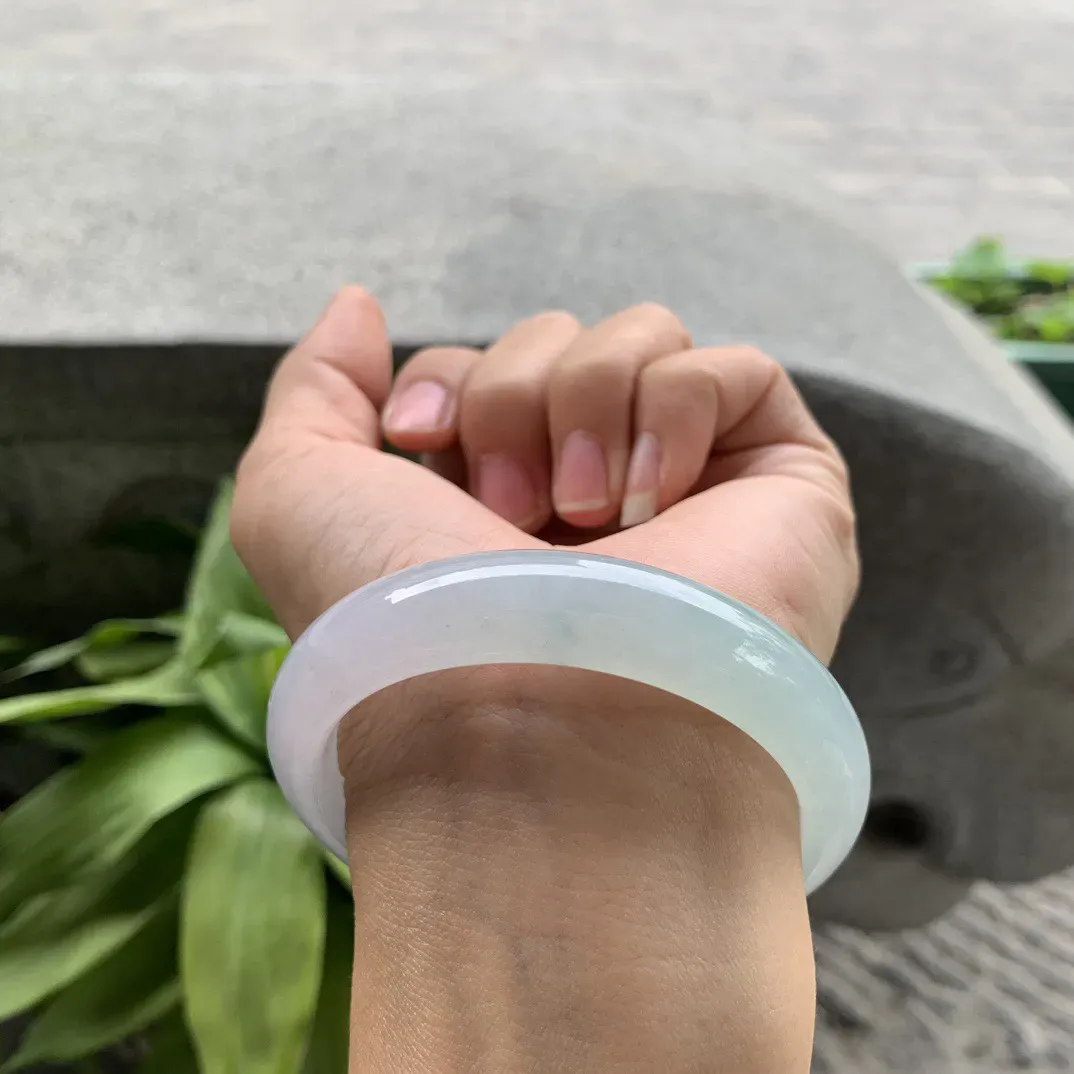 圈口55.2-12.6-8.1 【冰种正圈手镯】正圈55 56可戴