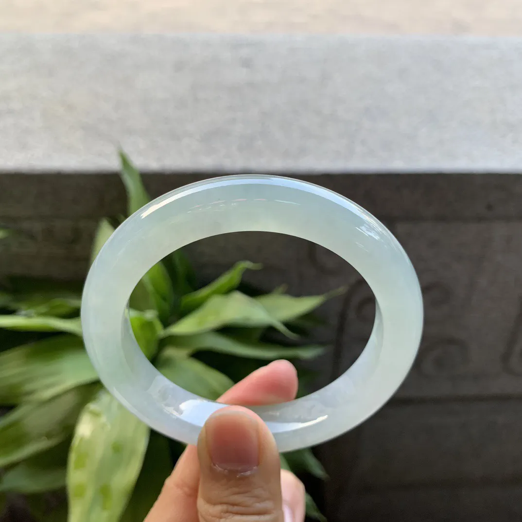 圈口57.3-11.7-9.7 【冰种晴正圈手镯】正圈57 58可戴