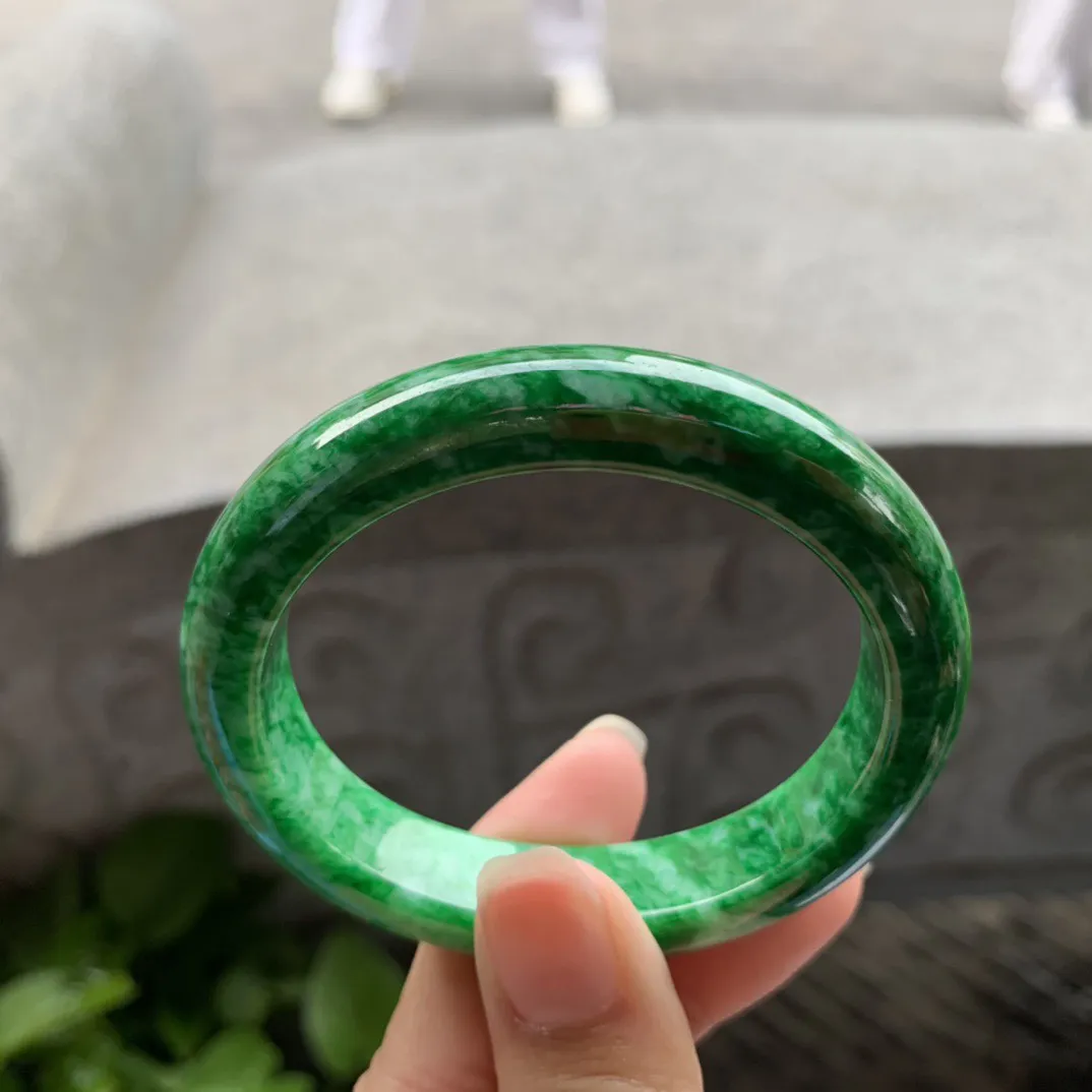 小圈口 52.6-46.5-11.8-8.4【满绿贵妃手镯】贵妃52 53可戴