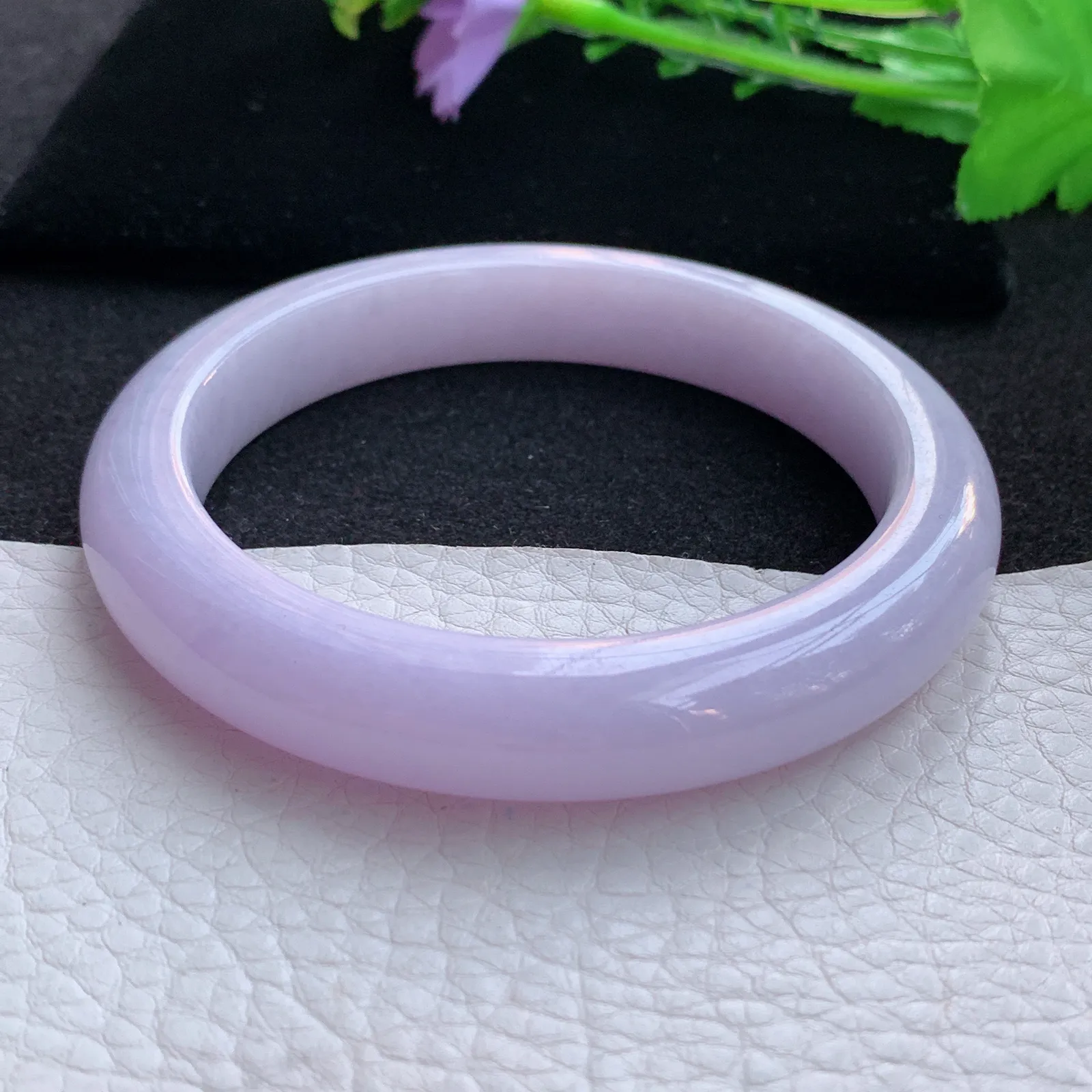 nr大圈口61.5*11.6*9.8平安镯 翡翠a货玉手镯粉紫罗兰宽边珠宝玉手环