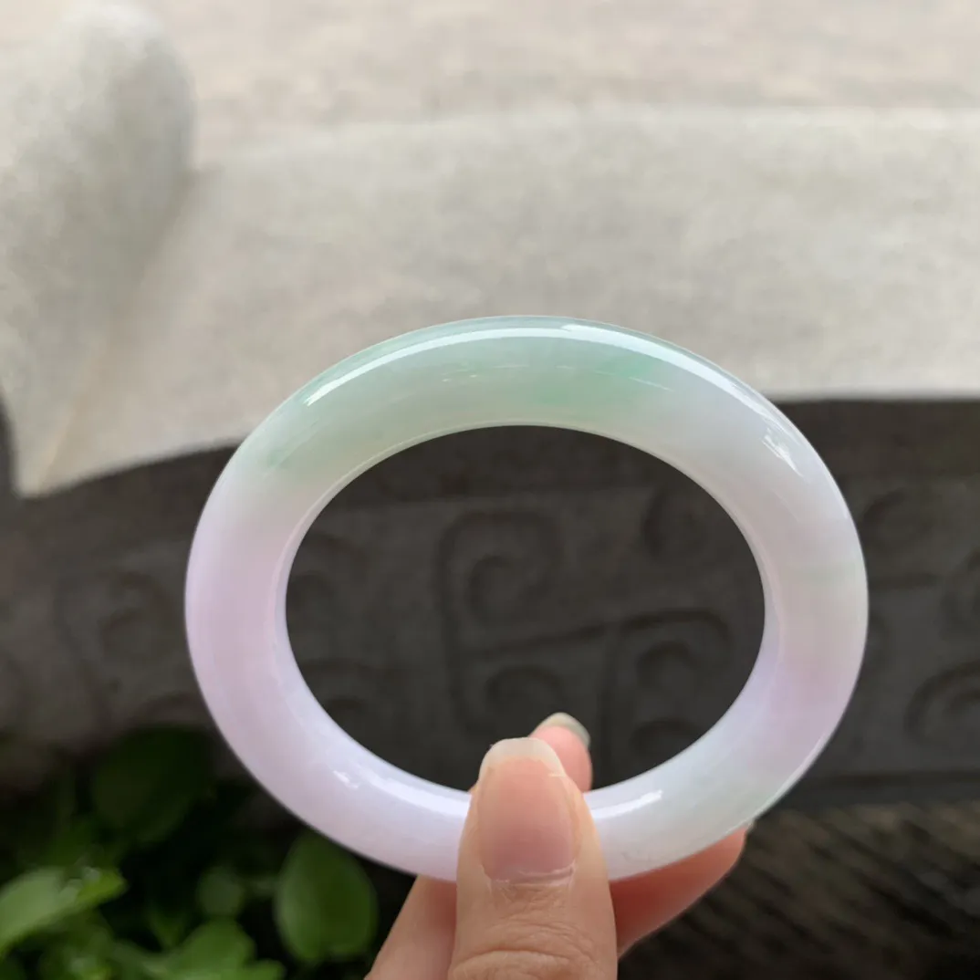 圈口54.2-11.2 冰春彩圆条手镯】圆条54 55可戴