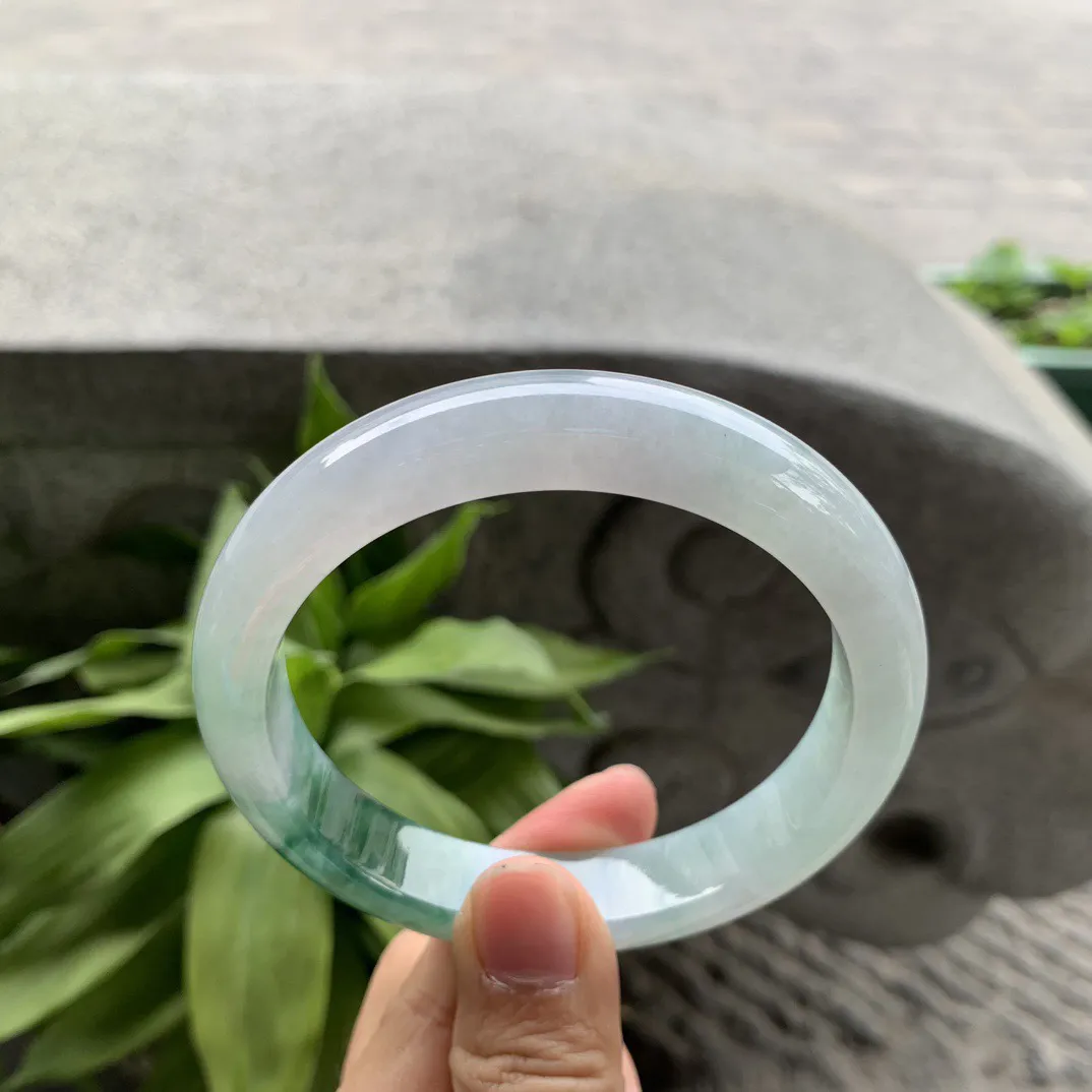 大圈口63-13-9 【飘辣绿正圈手镯】正圈63 64可戴