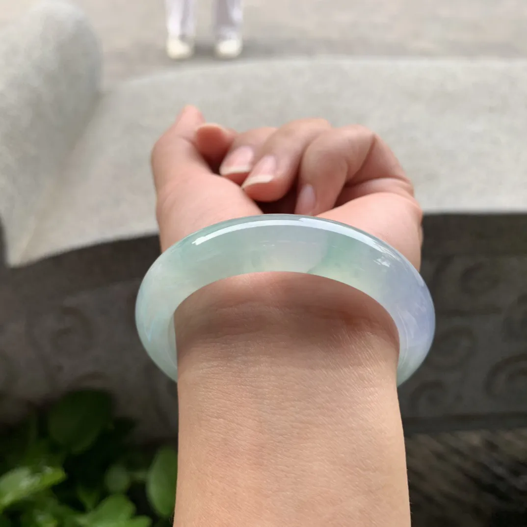 小圈口52.2-12.4-8.4 【冰春彩正圈手镯】正圈52 53可戴