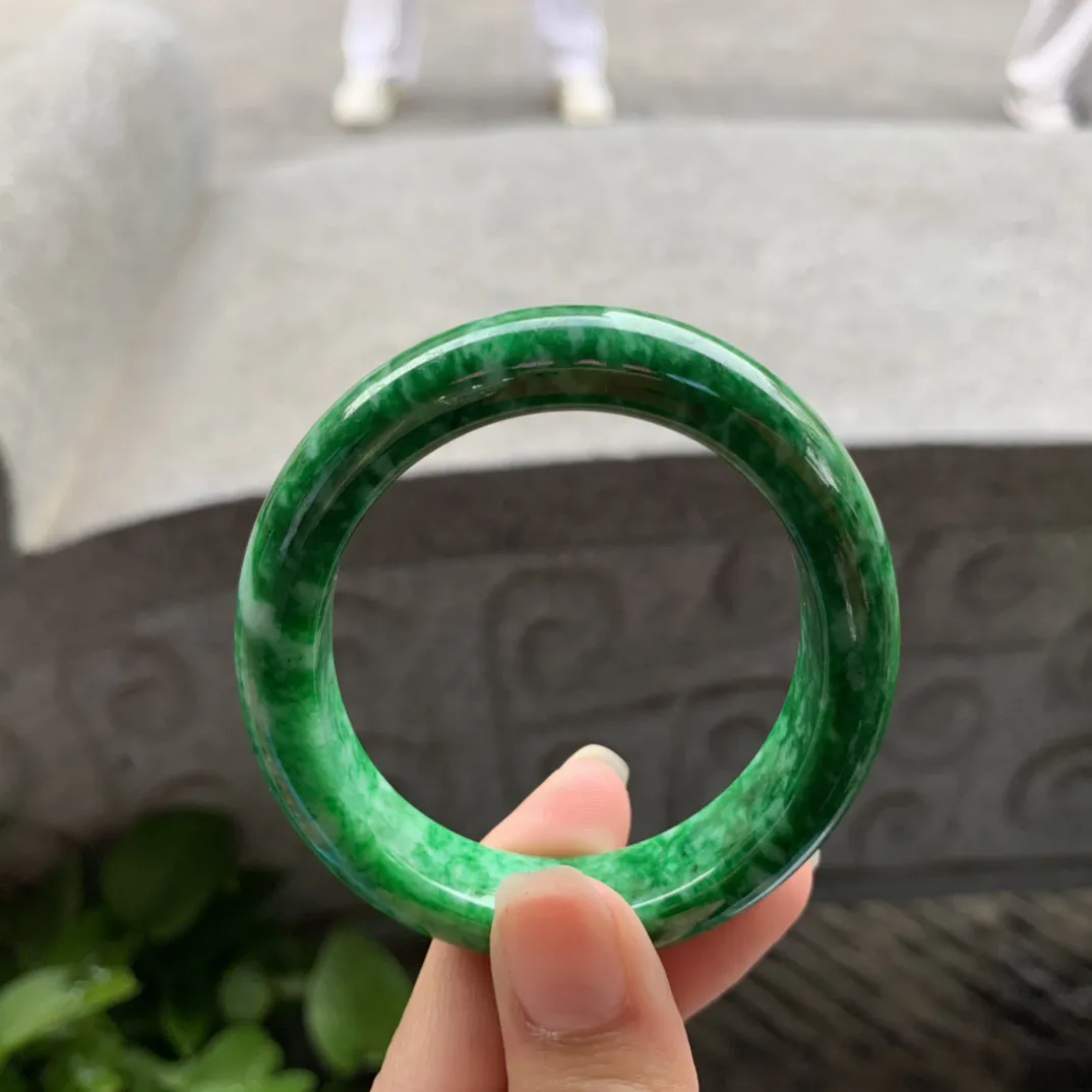 小圈口 52.6-46.5-11.8-8.4【满绿贵妃手镯】贵妃52 53可戴